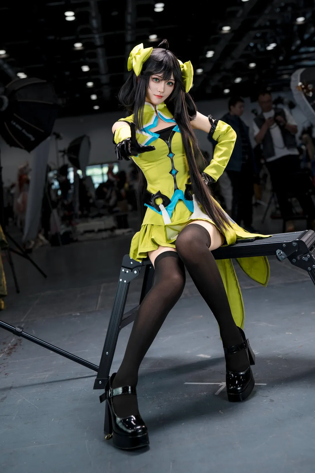 王者荣耀, 漫展摄影, cosplay穿搭, 孙尚香cos, 黑丝厚底鞋 - 第1张