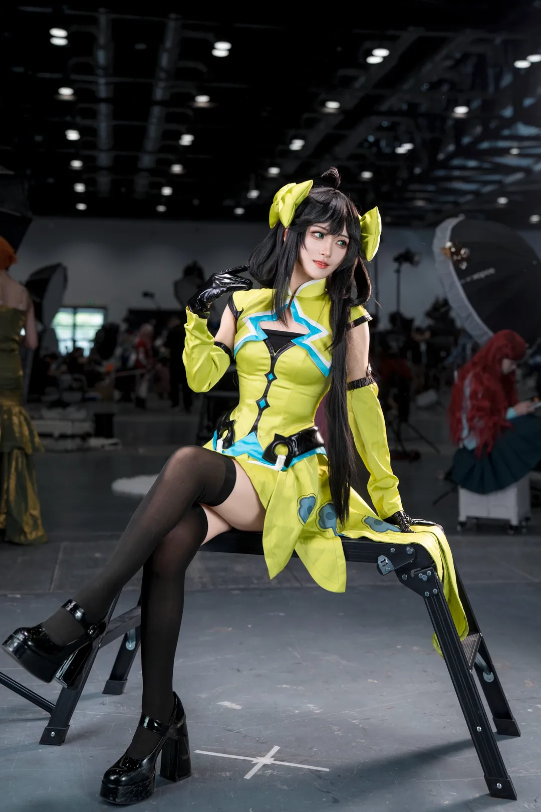王者荣耀, 漫展摄影, cosplay穿搭, 孙尚香cos, 黑丝厚底鞋 - 第2张