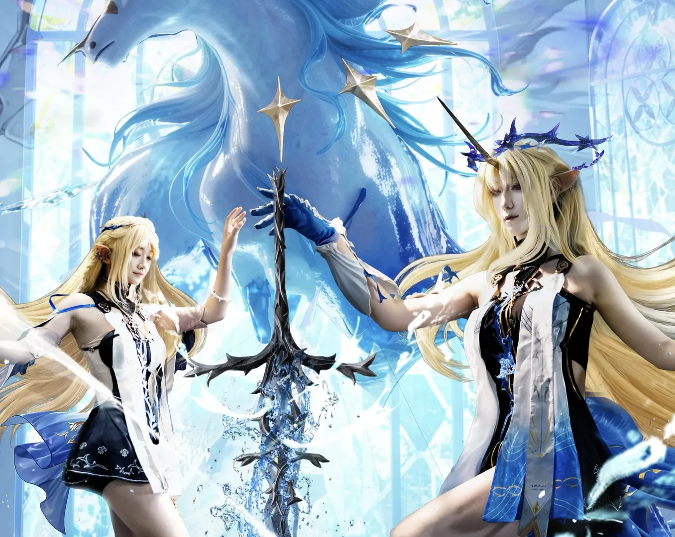 Wuthering Waves, Cartethyia Cosplay, Water element, Elf cosplay, Fantasy photography - Image 2