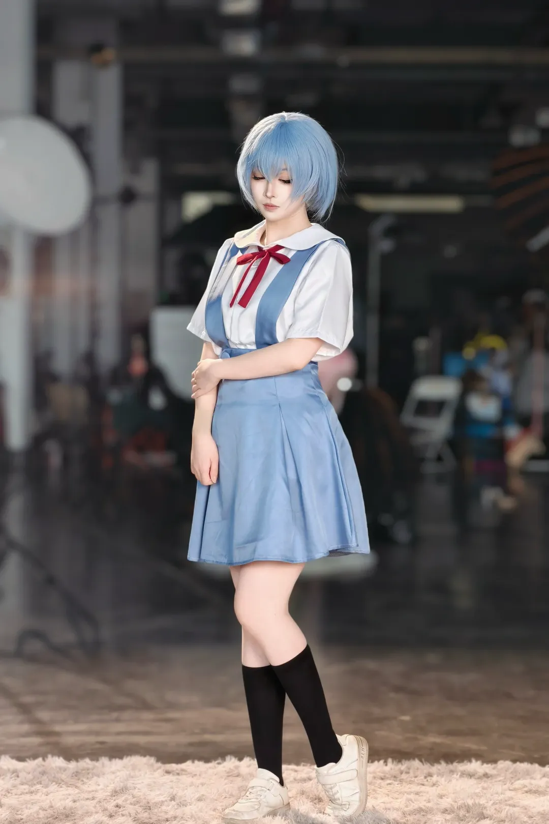 Anime-style photography, Rei Ayanami cosplay, Neon Genesis Evangelion, Cosplay convention photos, Changsha Menghua Anime Expo - Image 1
