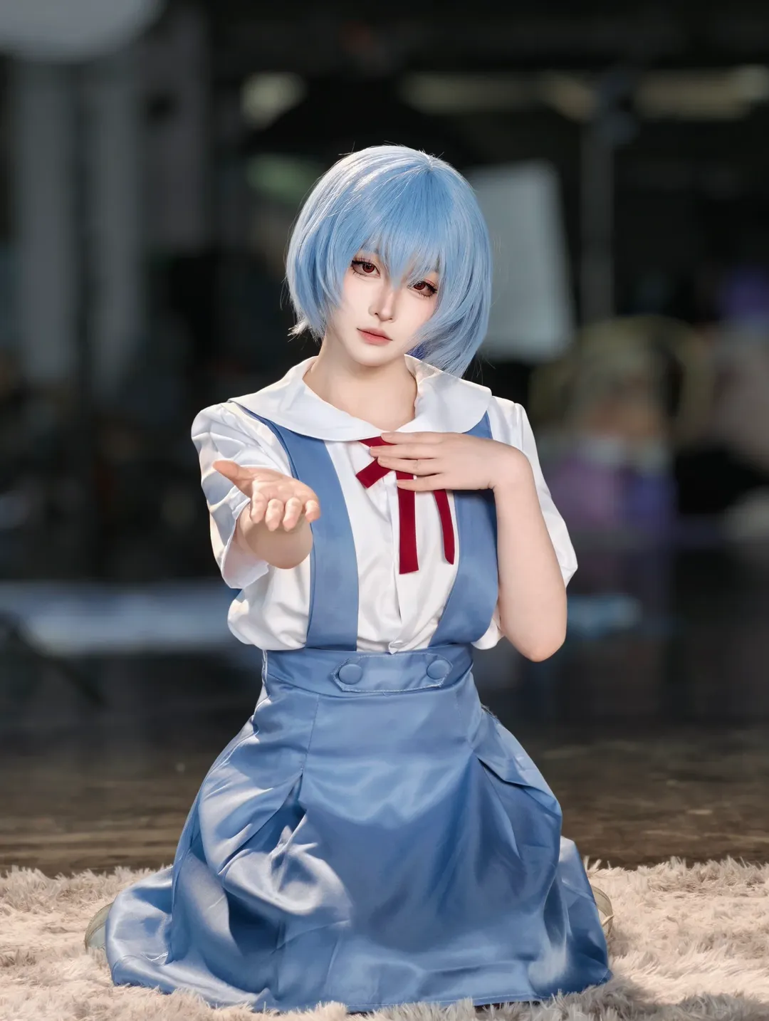 Anime-style photography, Rei Ayanami cosplay, Neon Genesis Evangelion, Cosplay convention photos, Changsha Menghua Anime Expo - Image 3