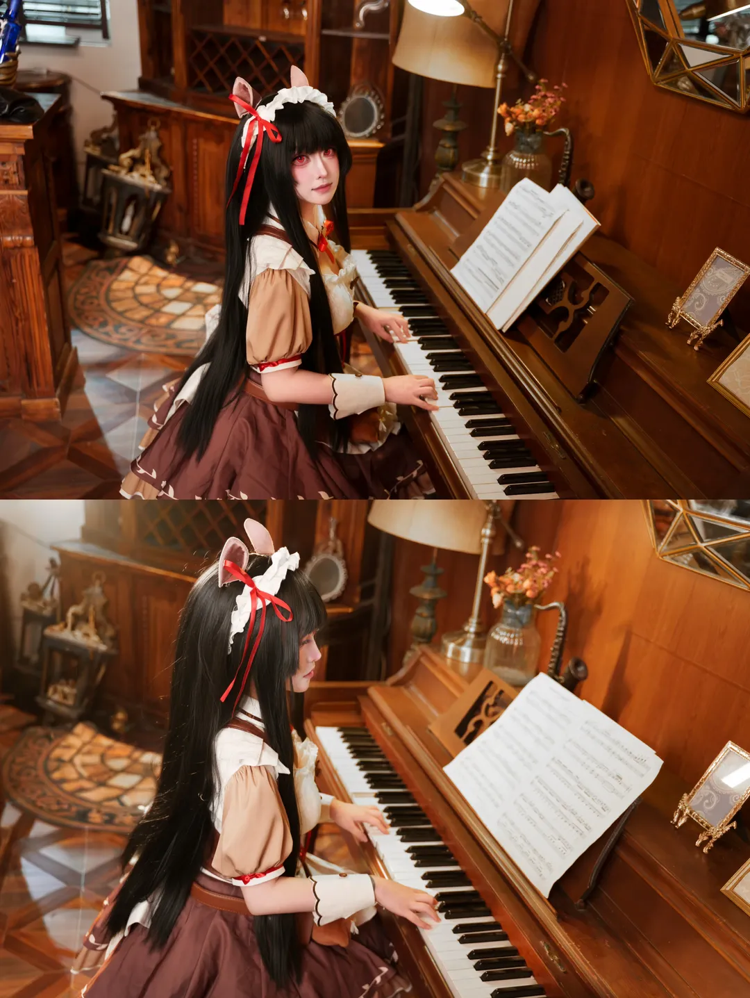 鸣潮, 千咲cos, cosplay正片, 摄影棚分享, 女仆装cosplay - 第1张
