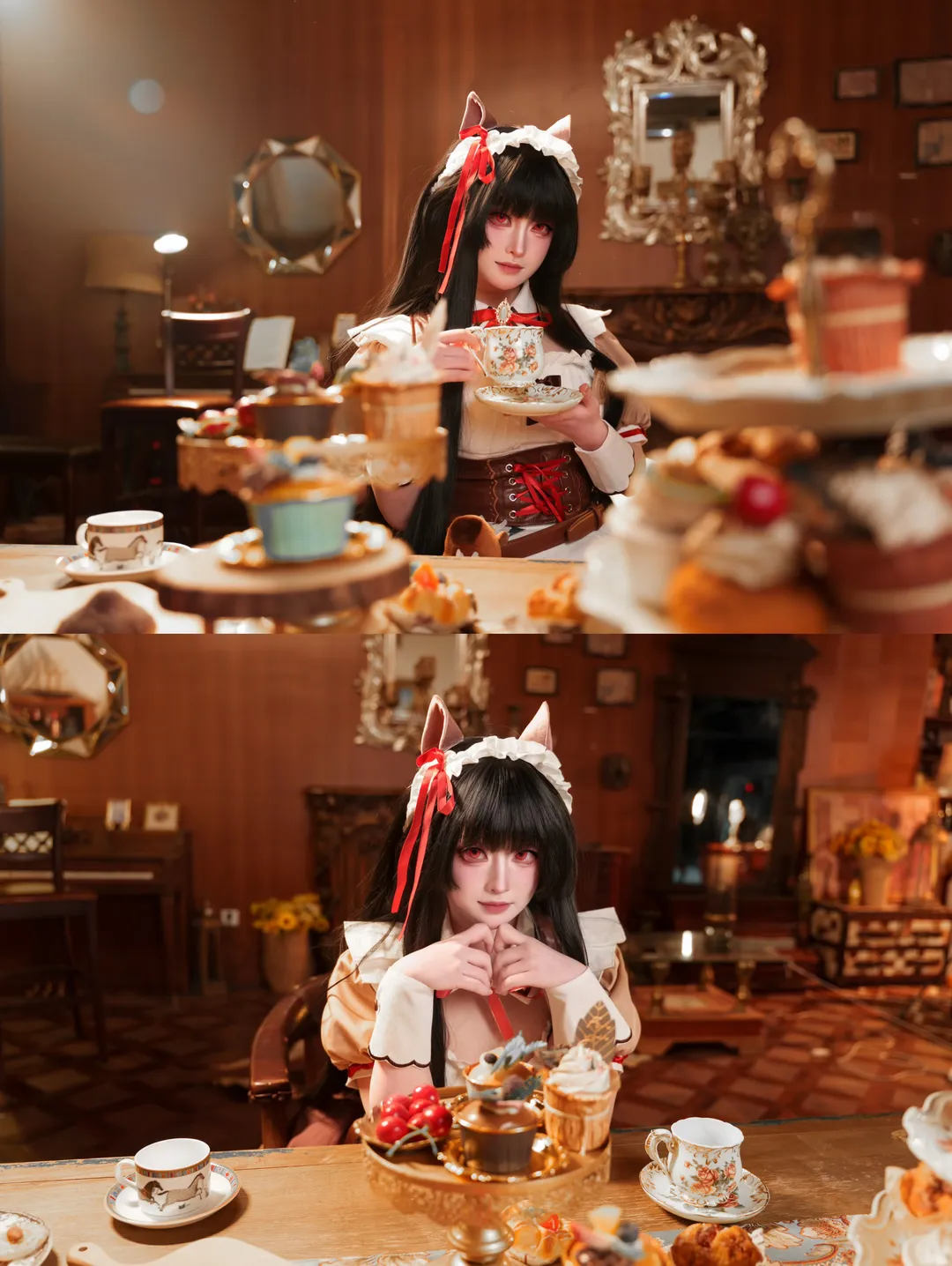 鸣潮, 千咲cos, cosplay正片, 摄影棚分享, 女仆装cosplay - 第2张