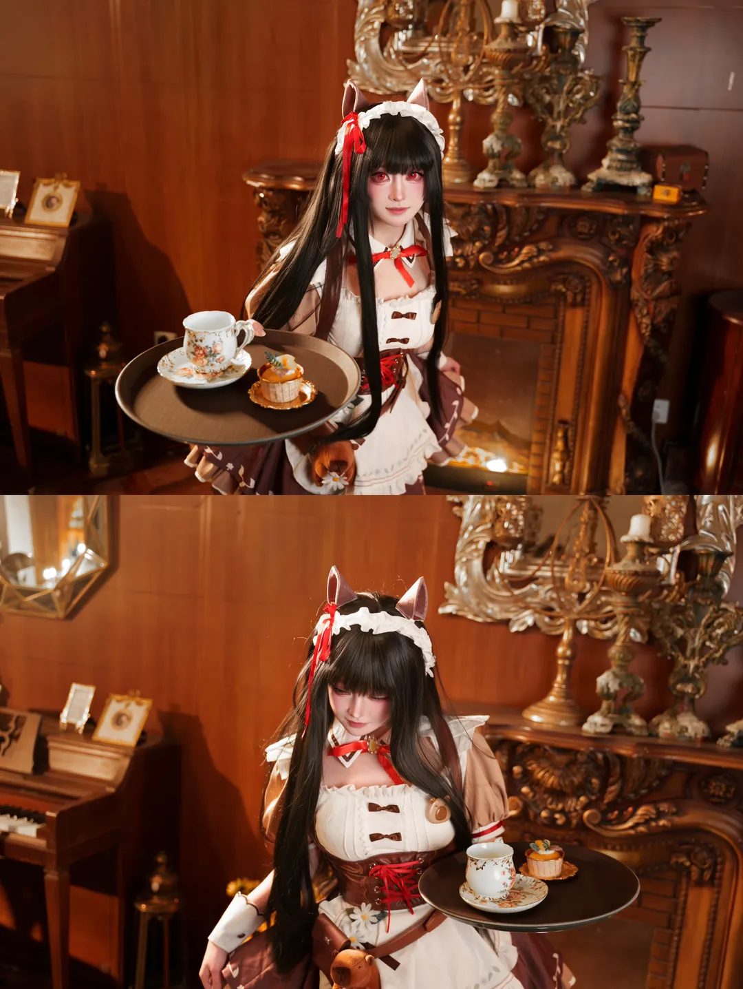 鸣潮, 千咲cos, cosplay正片, 摄影棚分享, 女仆装cosplay - 第3张