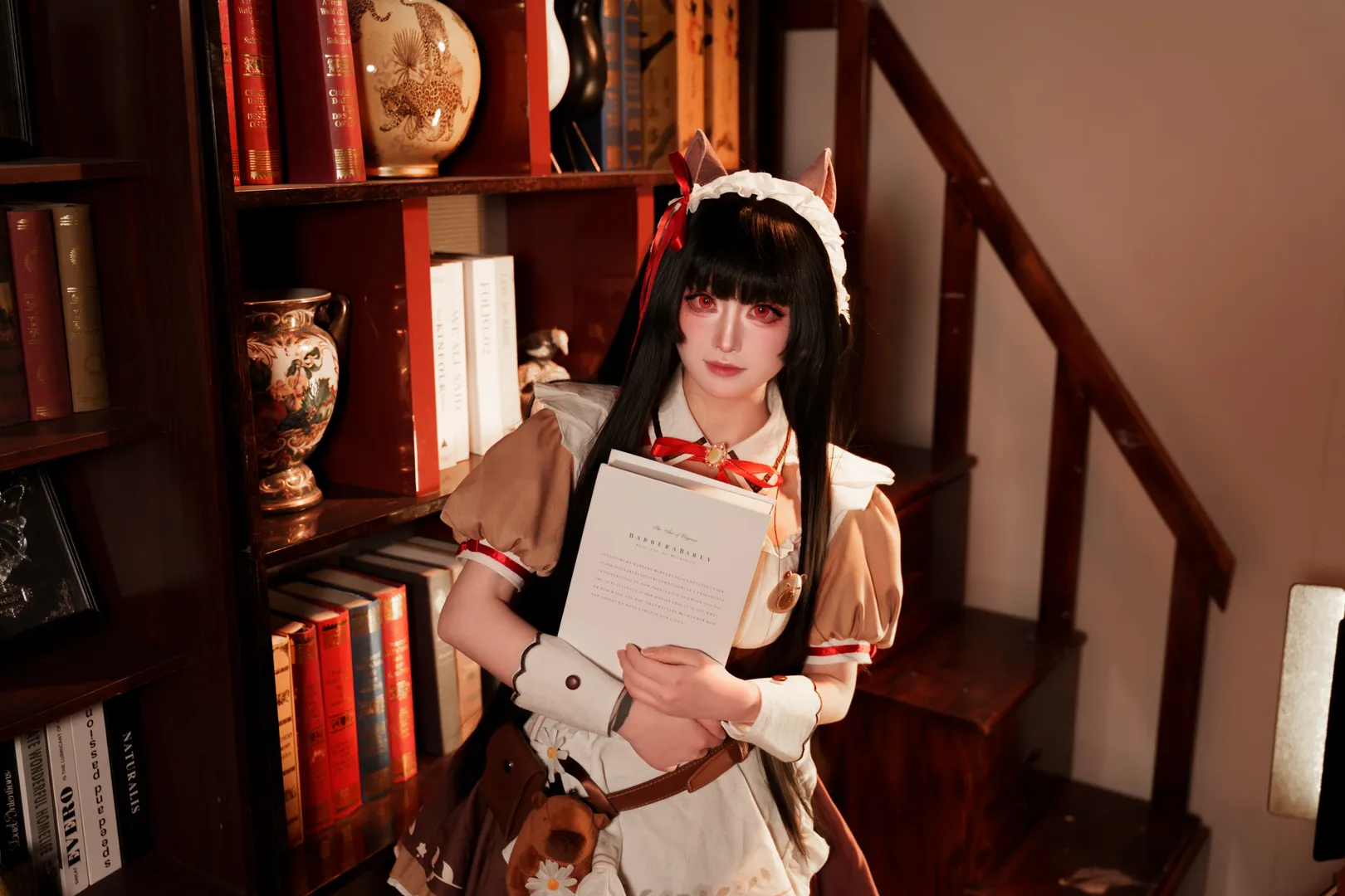 鸣潮, 千咲cos, cosplay正片, 摄影棚分享, 女仆装cosplay - 第5张