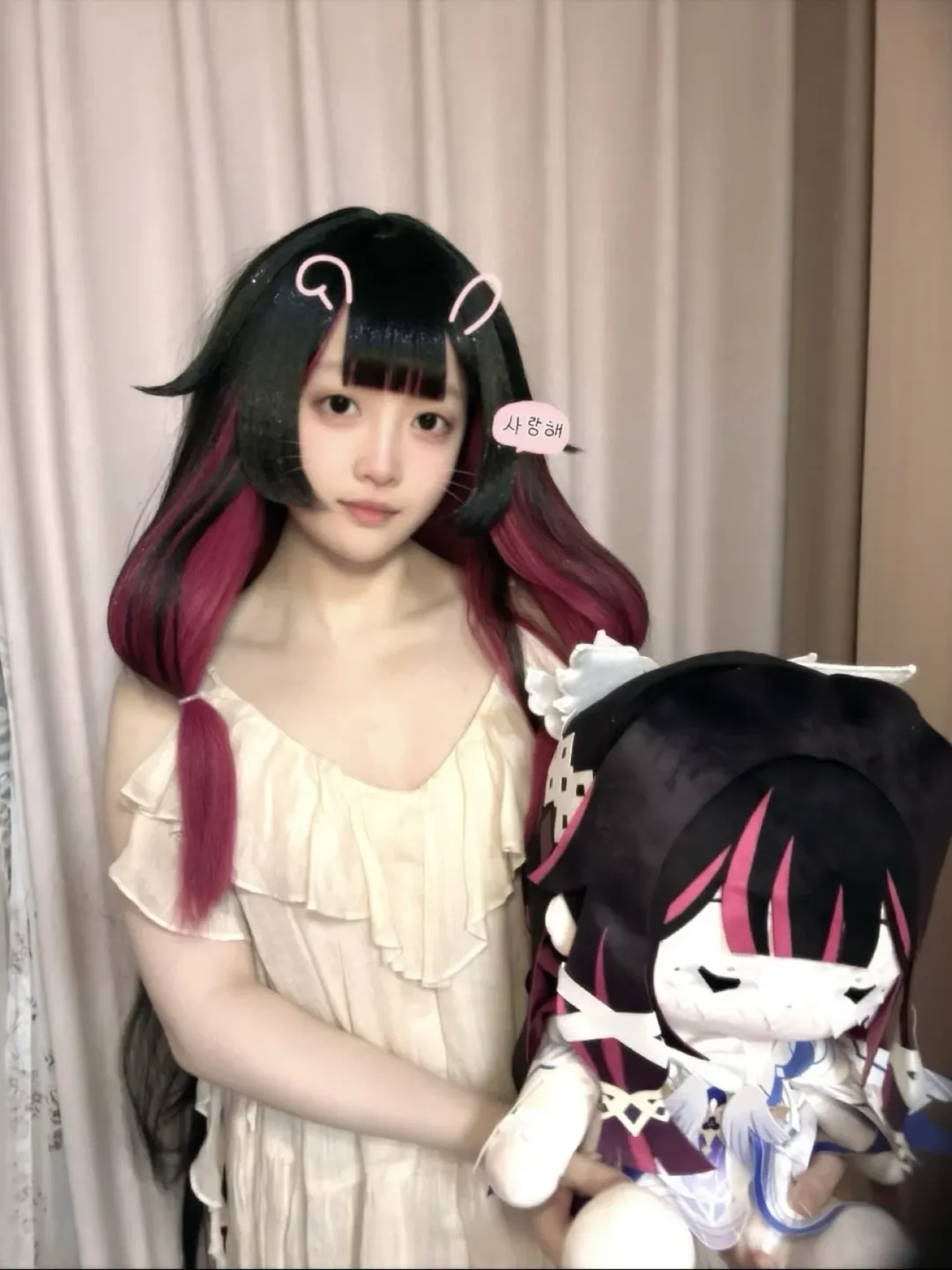 原神, 哥伦比娅cos, 二次元cosplay, 假发试戴, 试毛记录