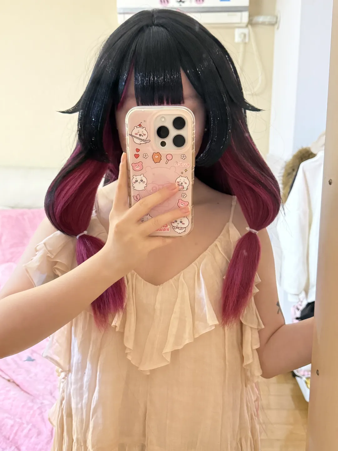 原神, 哥伦比娅cos, 二次元cosplay, 假发试戴, 试毛记录 - 第4张