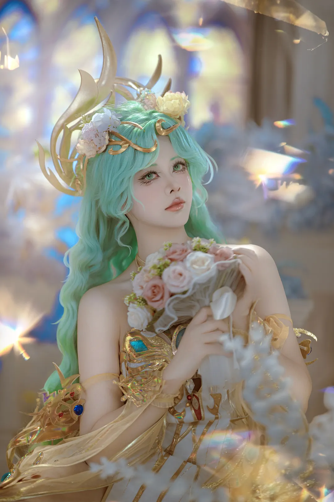 王者荣耀, 貂蝉cos, cosplay摄影, 穆夏风格, 新艺术美学 - 第1张