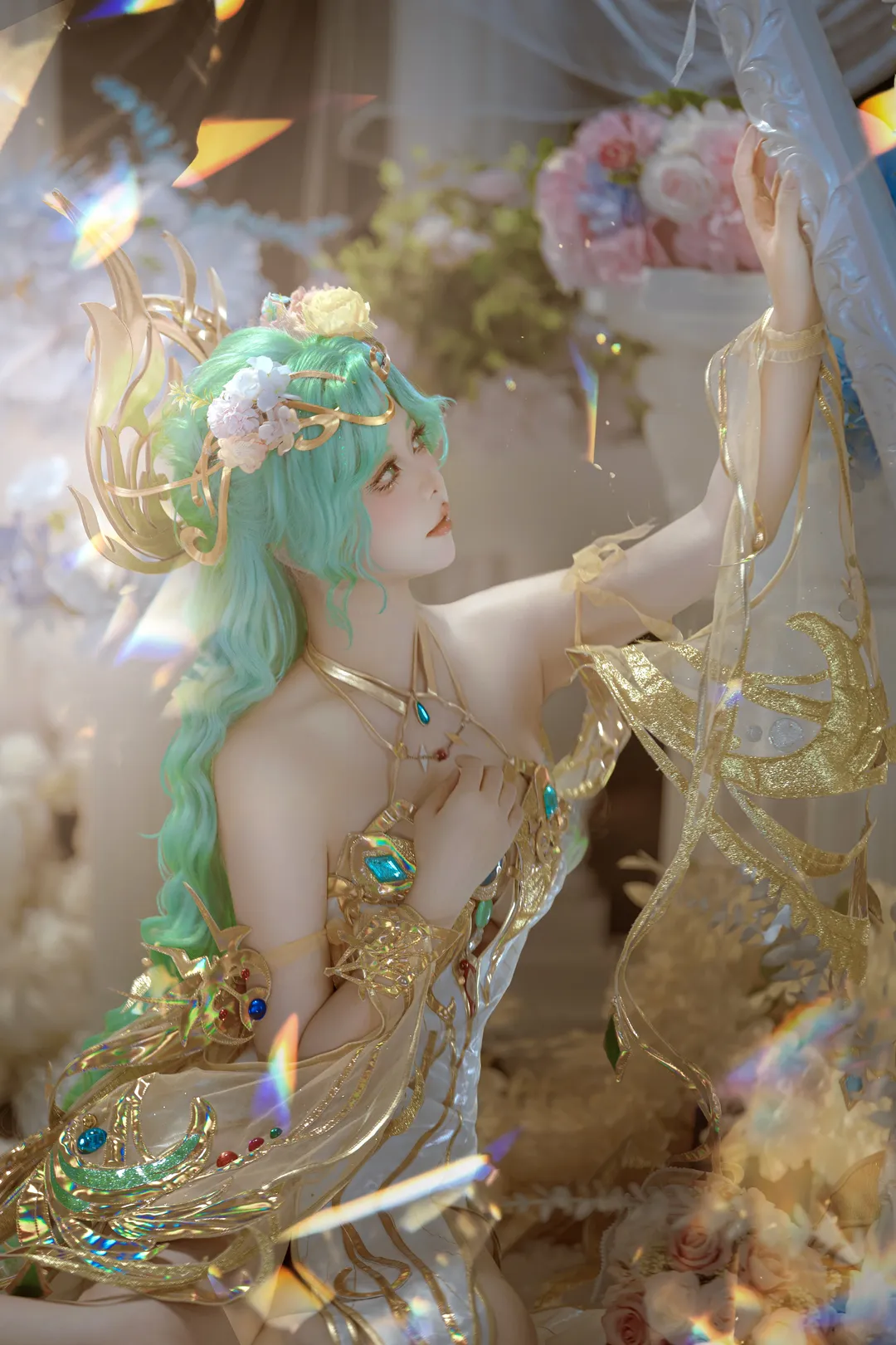 王者荣耀, 貂蝉cos, cosplay摄影, 穆夏风格, 新艺术美学 - 第2张
