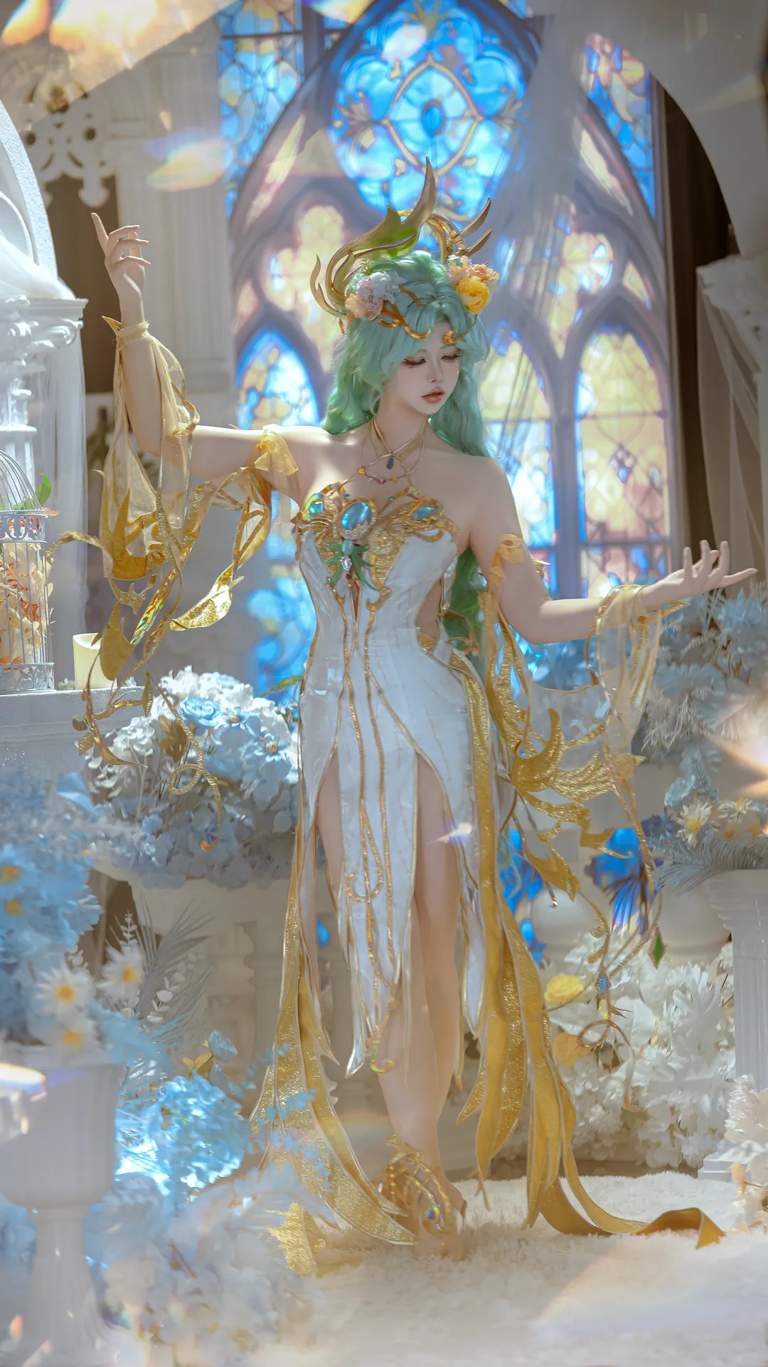 王者榮耀, 貂蟬cos, cosplay攝影, 穆夏風格, 新藝術美學