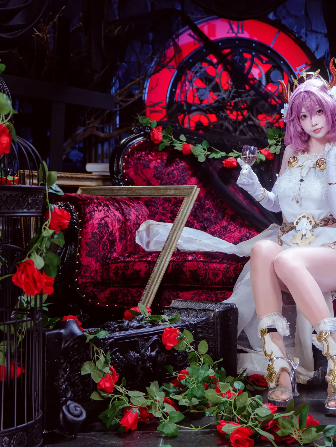二次元コスプレ, コスプレ撮影, ゴシック風ポートレート, 竜姫グレア コスプレ, グランブルーファンタジー