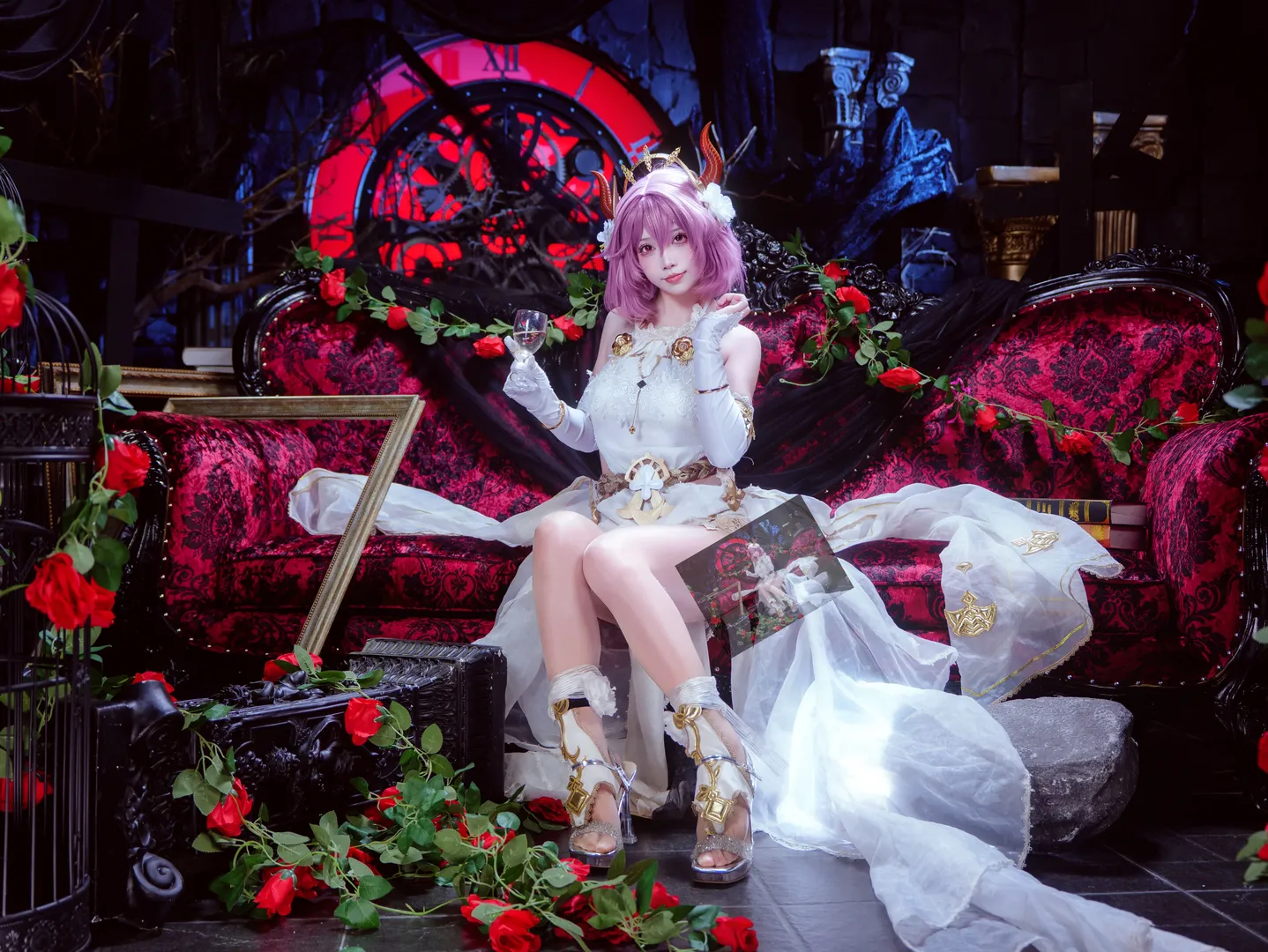 二次元cos, cosplay摄影, 哥特风写真, 龙姬古蕾雅cos, 碧蓝幻想 - 第3张
