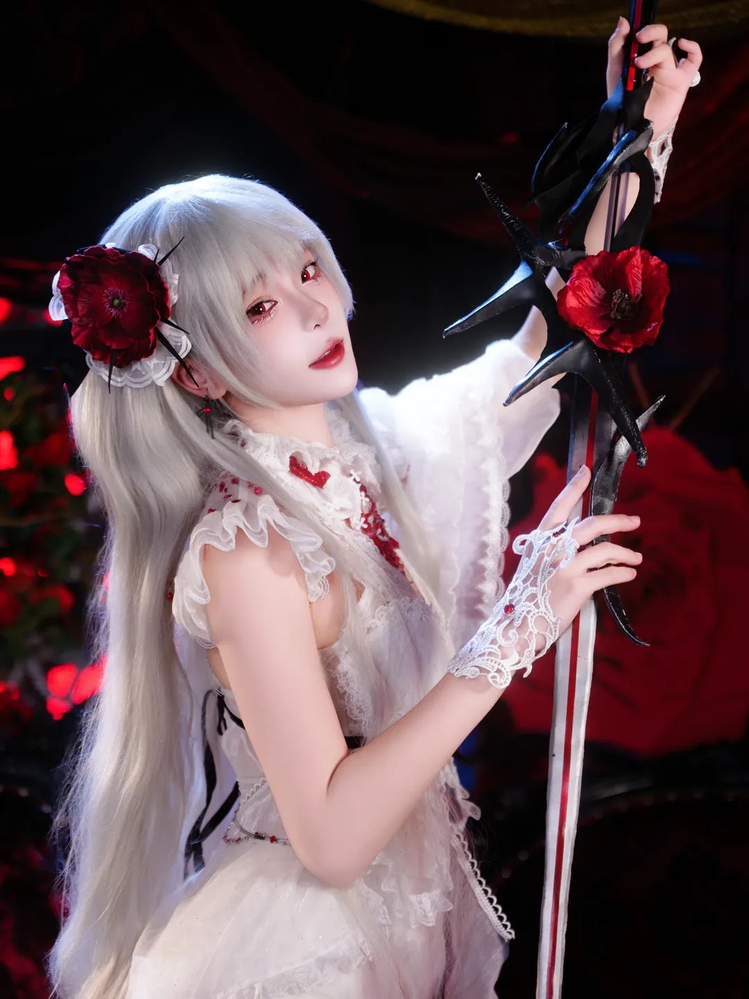 cosplay摄影, 无期迷途, 可可莉克cos, 暗黑哥特风, 银发红瞳