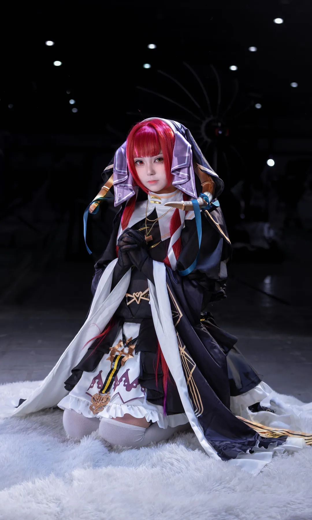 白丝穿搭, 修女cos, 反差萌, 宝钟玛琳cos, hololive - 第2张
