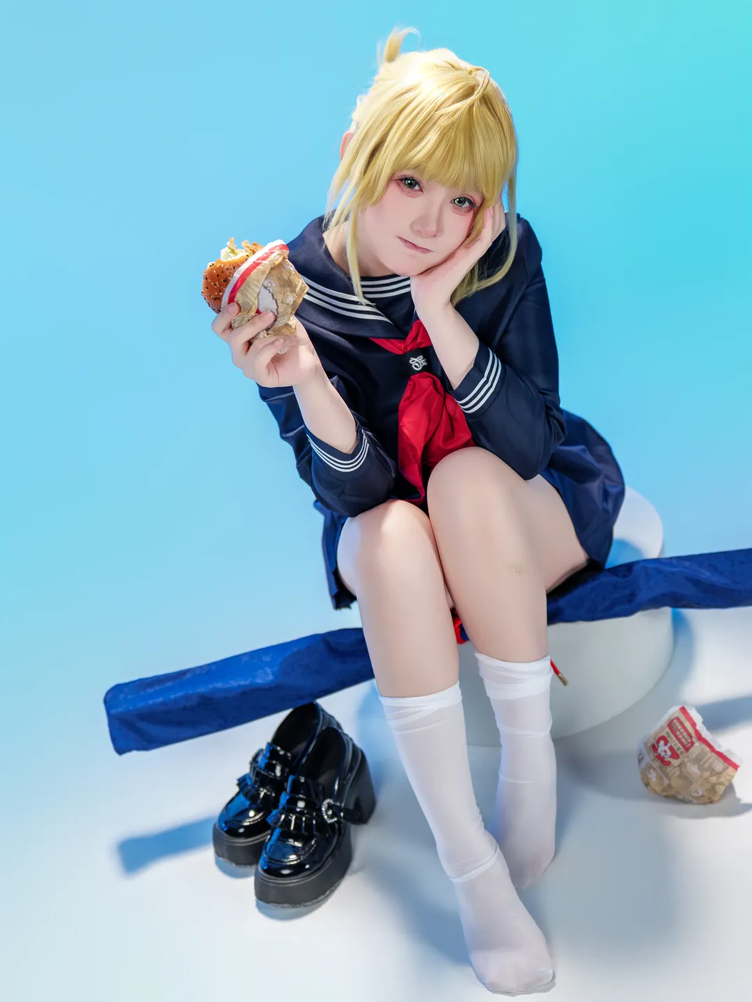 阿尔托莉雅cos, Fate, JK制服, 二次元cos, 吾王 - 第1张