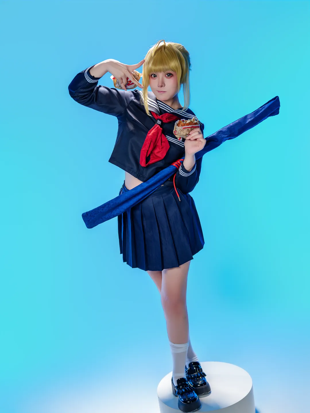 阿尔托莉雅cos, Fate, JK制服, 二次元cos, 吾王 - 第4张