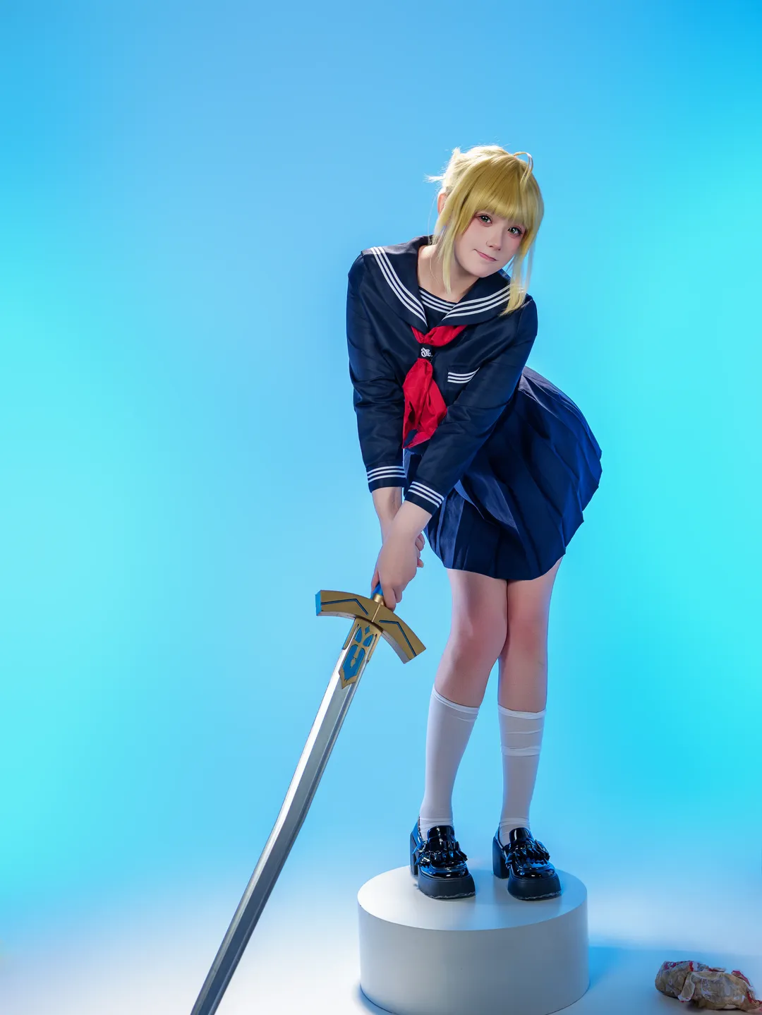 阿尔托莉雅cos, Fate, JK制服, 二次元cos, 吾王 - 第8张