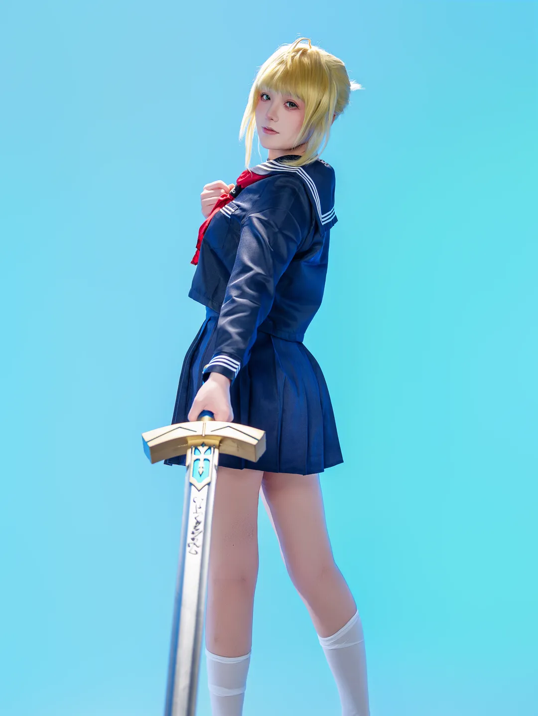 阿尔托莉雅cos, Fate, JK制服, 二次元cos, 吾王 - 第9张