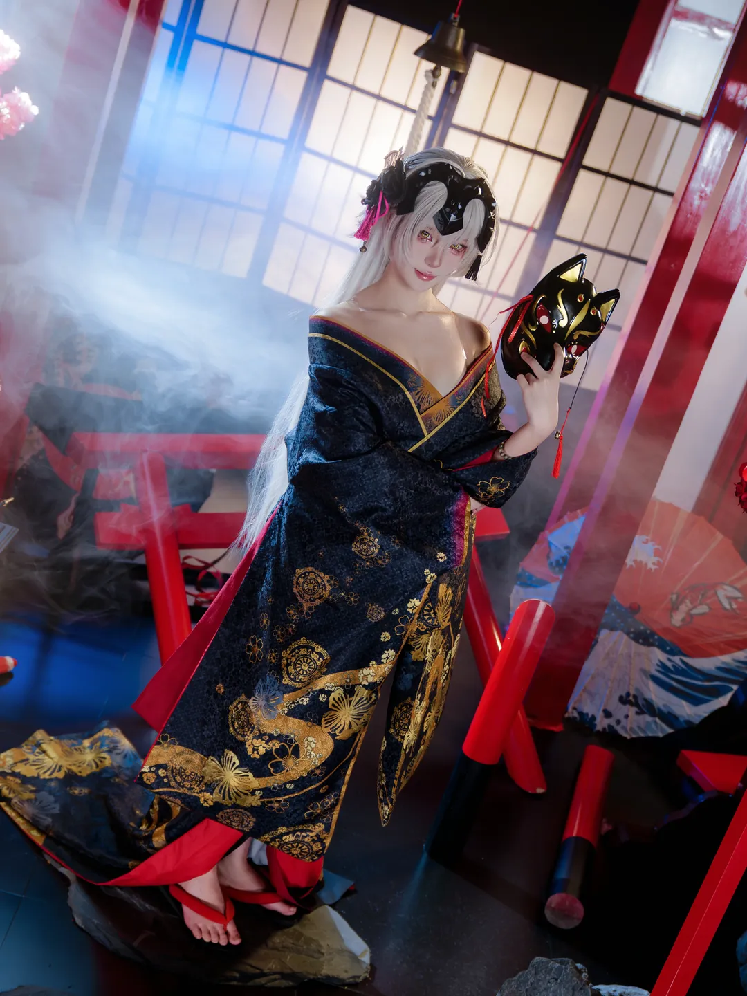 二次元撮影, Fate/Grand Order, 雰囲気のある写真, ジャンヌ・ダルク（オルタ）コスプレ, 和風花魁