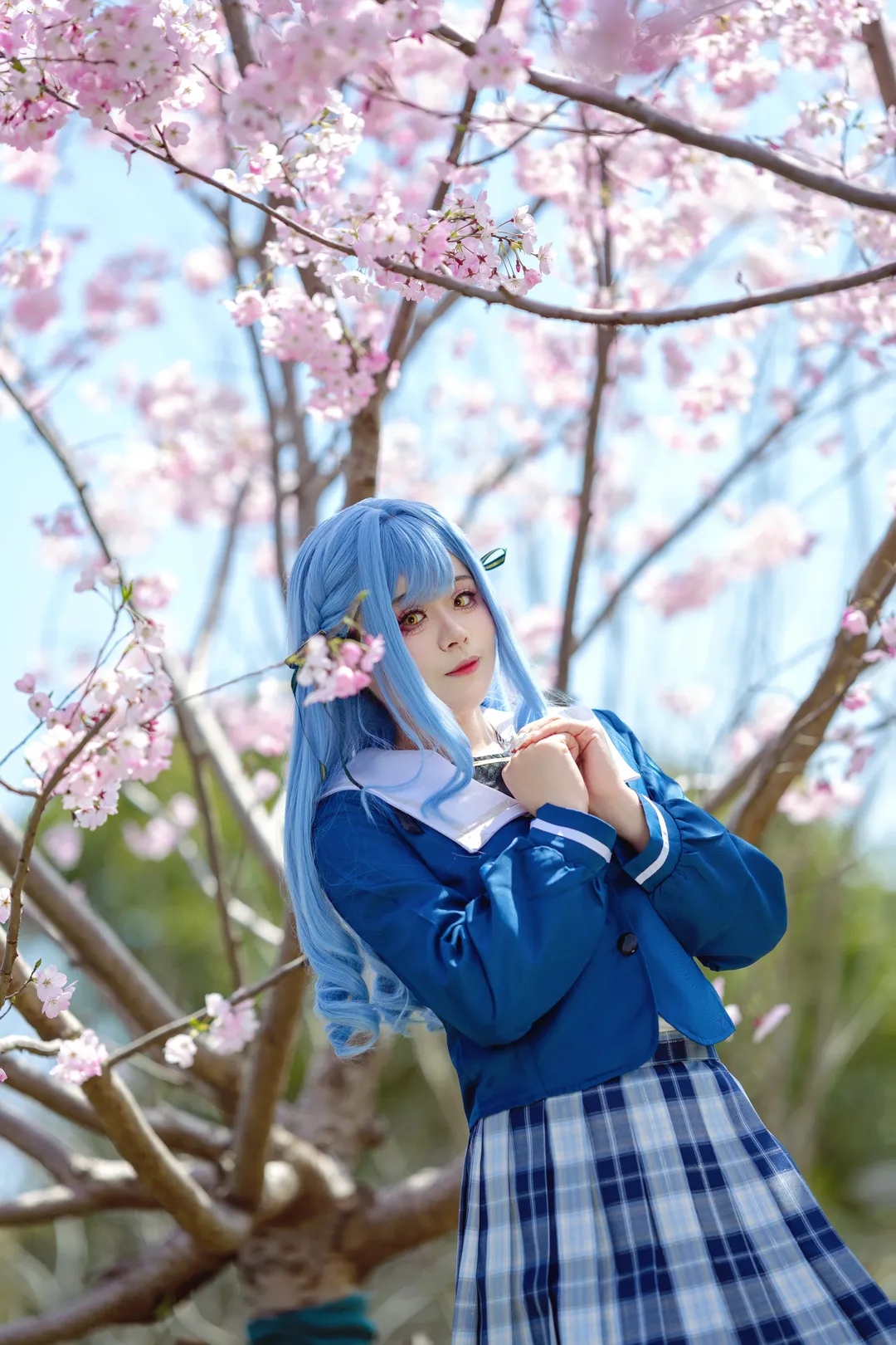 豐川祥子cos, 二次元cosplay, 櫻花外景, MYGO, 水手服制服