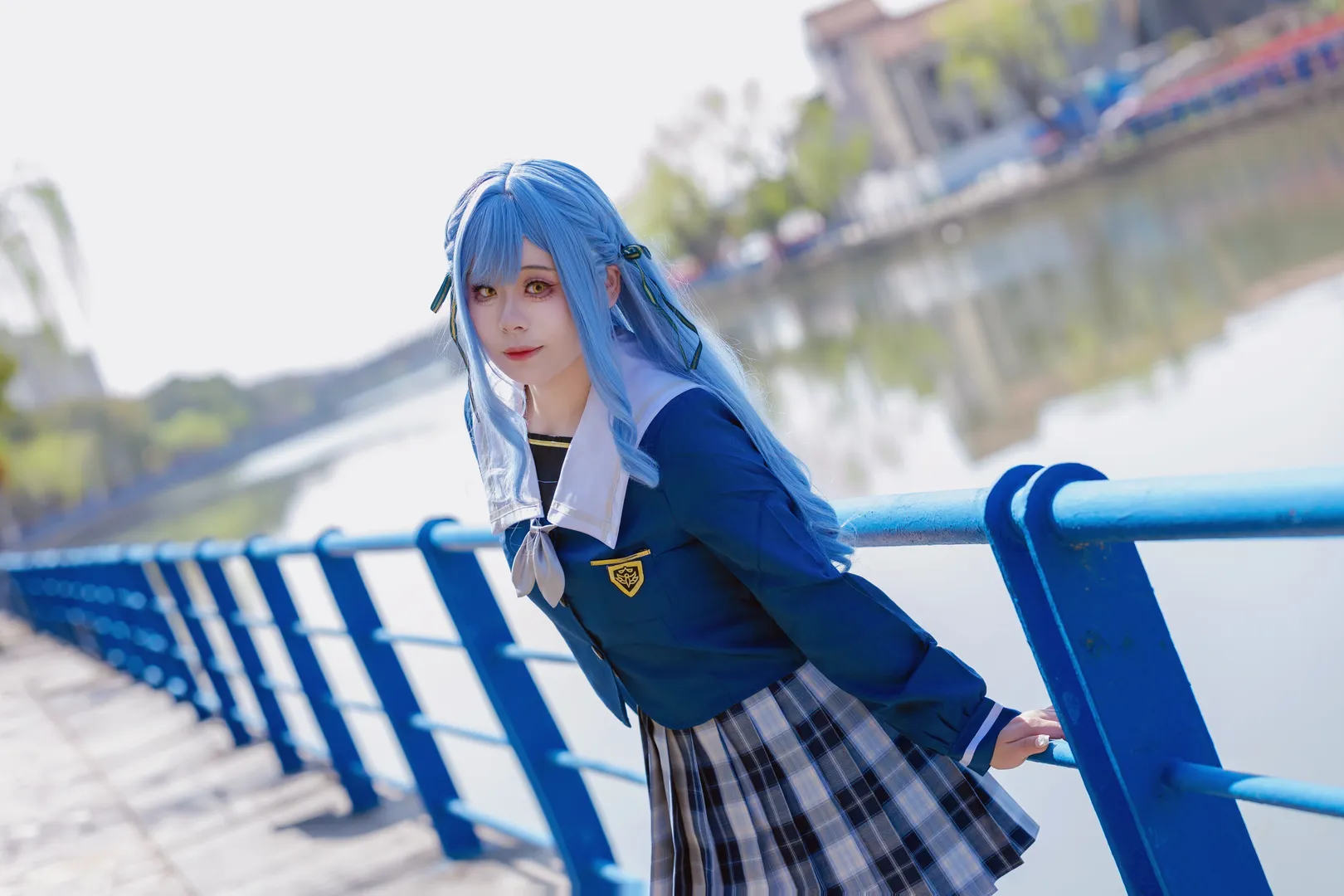 丰川祥子cos, 二次元cosplay, 樱花外景, MYGO, 水手服制服 - 第4张