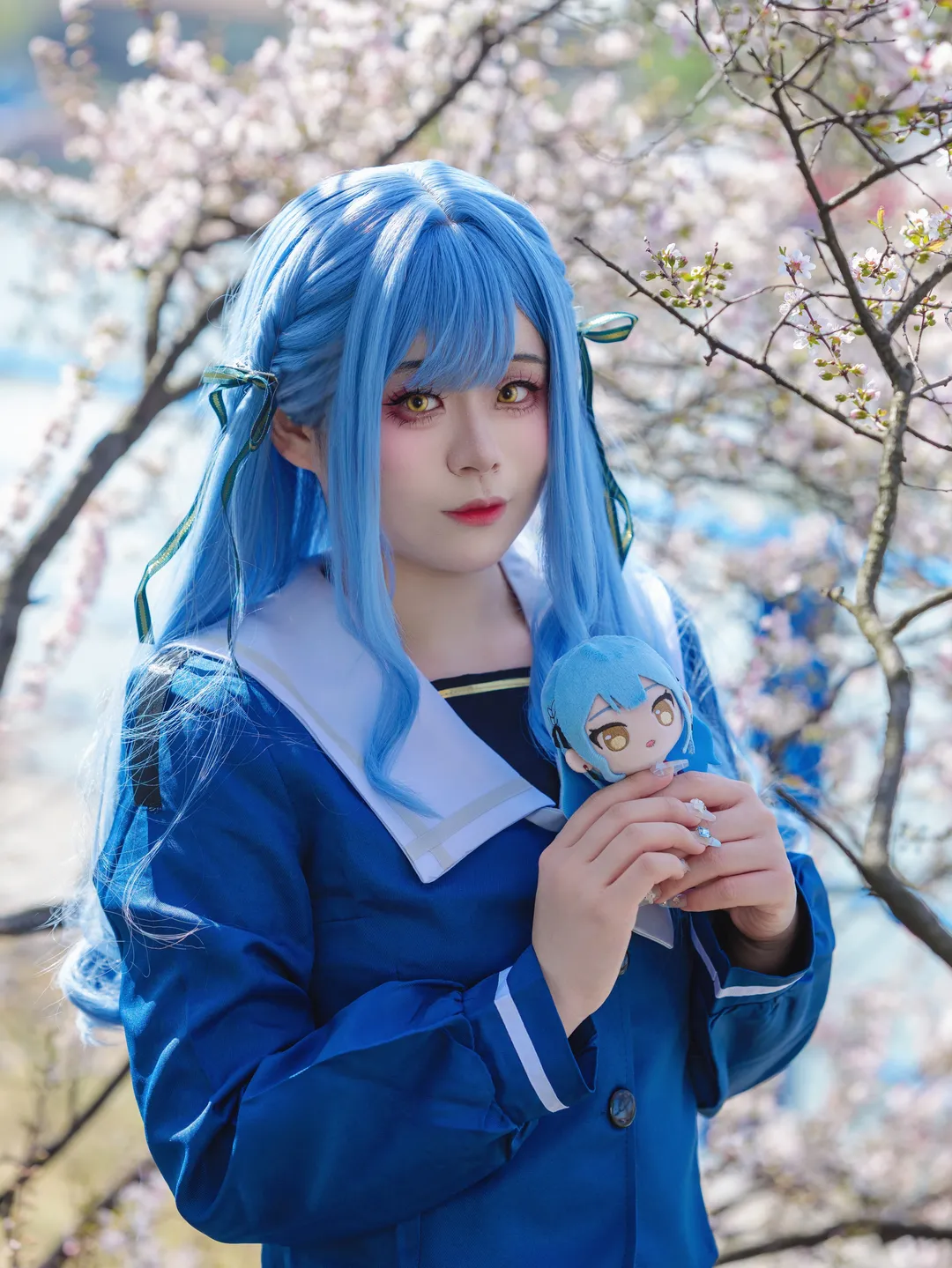 丰川祥子cos, 二次元cosplay, 樱花外景, MYGO, 水手服制服 - 第5张
