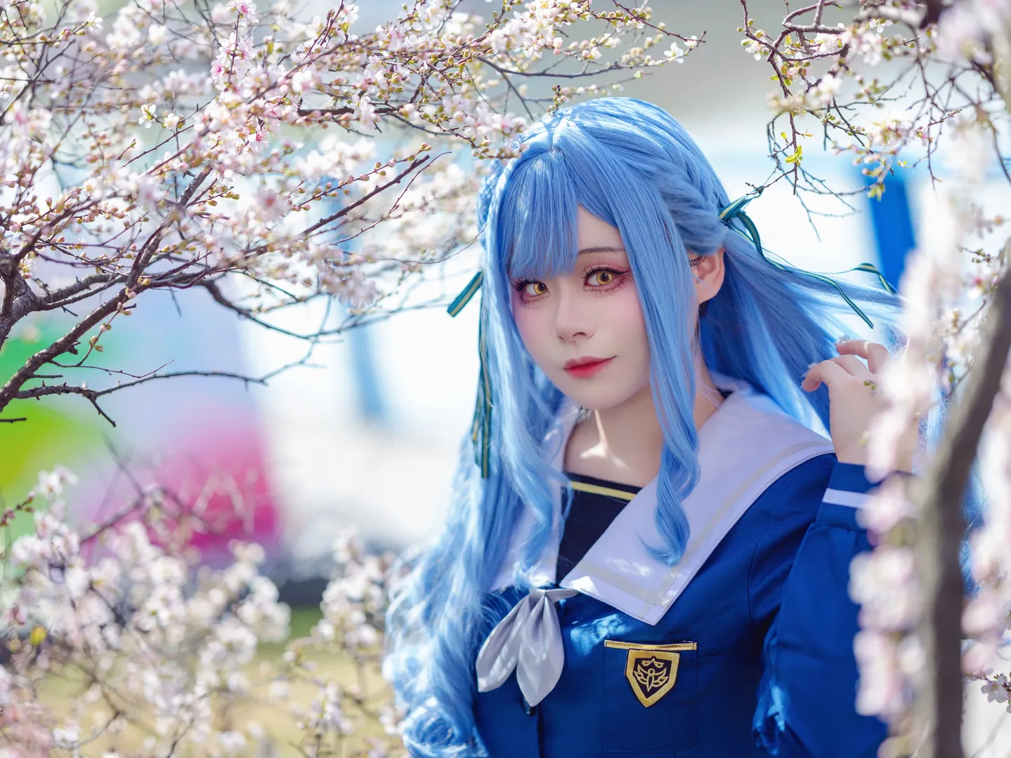 丰川祥子cos, 二次元cosplay, 樱花外景, MYGO, 水手服制服 - 第7张