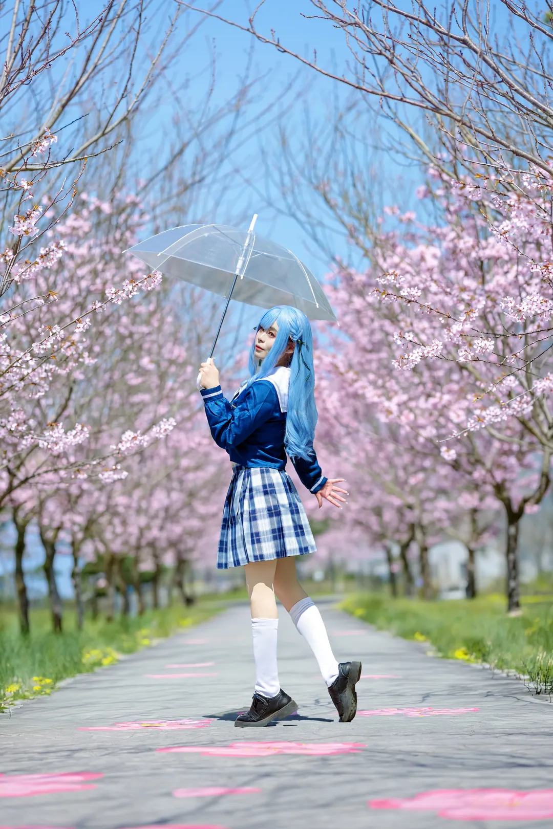丰川祥子cos, 二次元cosplay, 樱花外景, MYGO, 水手服制服 - 第9张