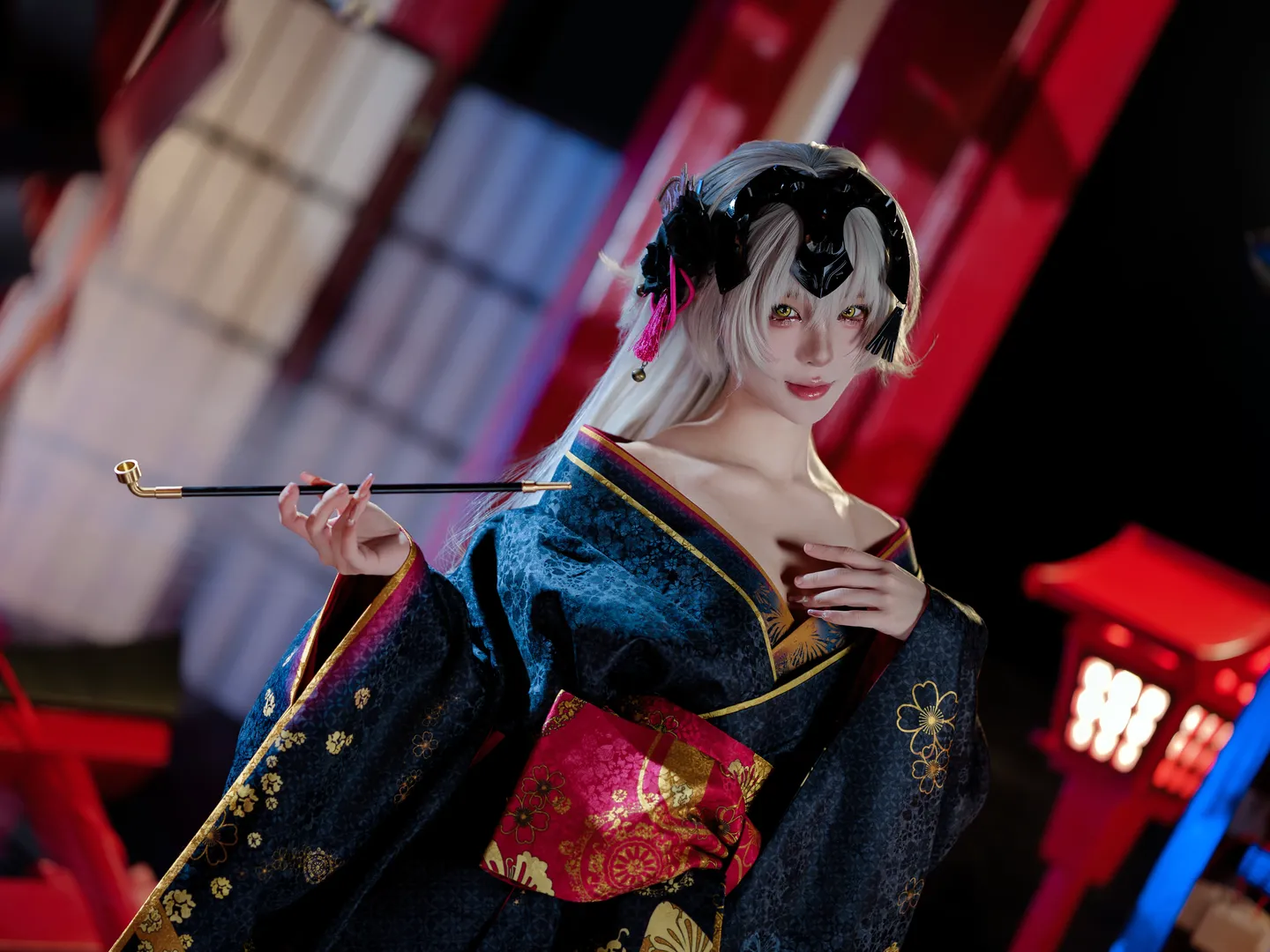 二次元摄影, FGO, 黑贞德cos, Cosplay正片, 和风花魁