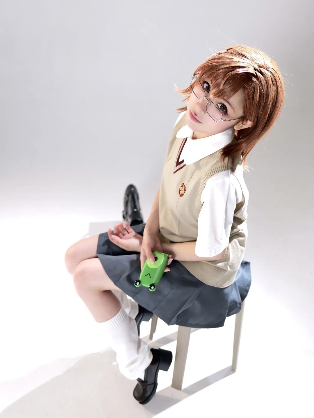 二次元cosplay, 某科学的超电磁炮, 御坂美琴cos, 漫展正片, 常盘台校服 - 第3张