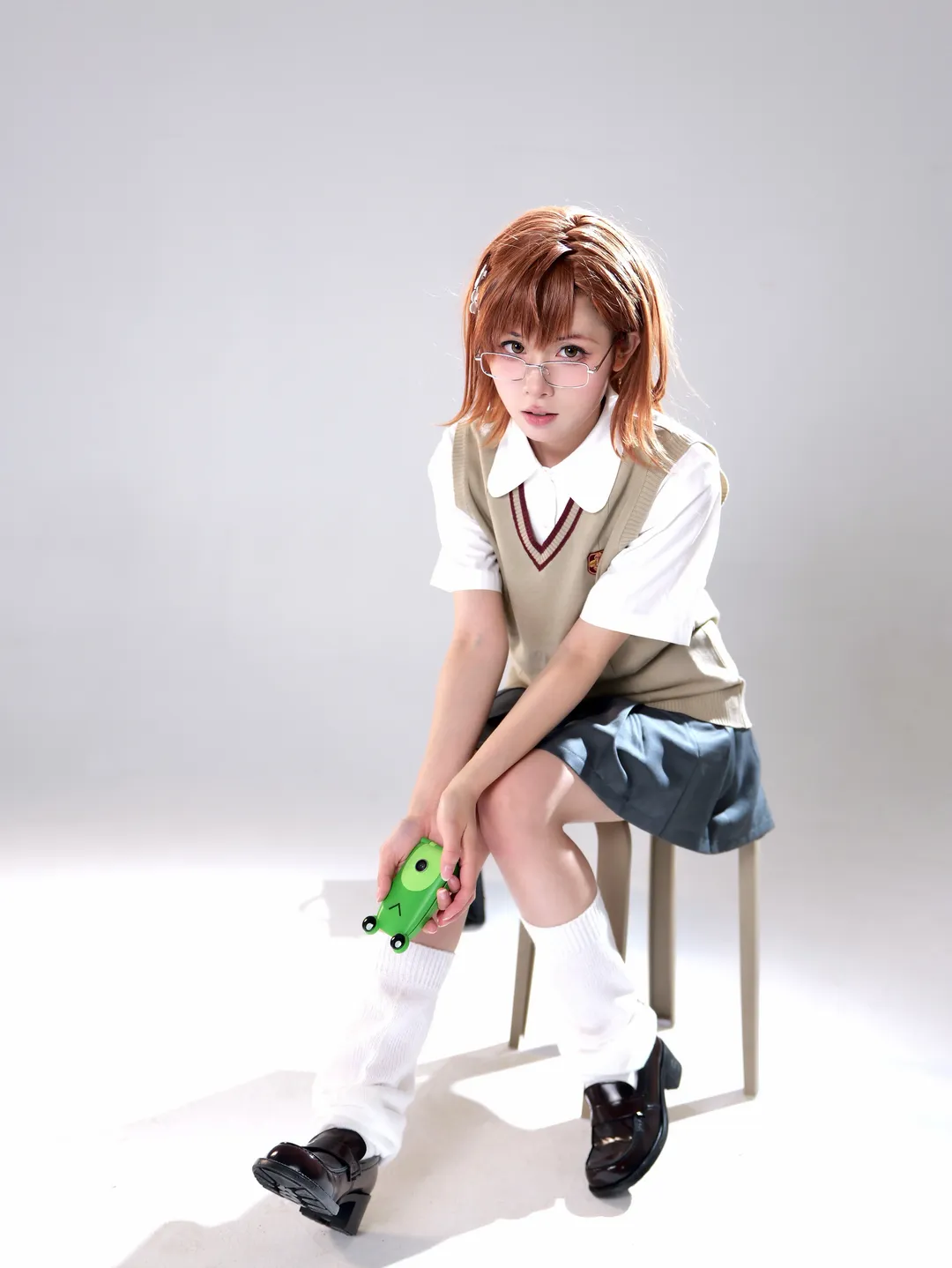二次元cosplay, 某科学的超电磁炮, 御坂美琴cos, 漫展正片, 常盘台校服 - 第4张