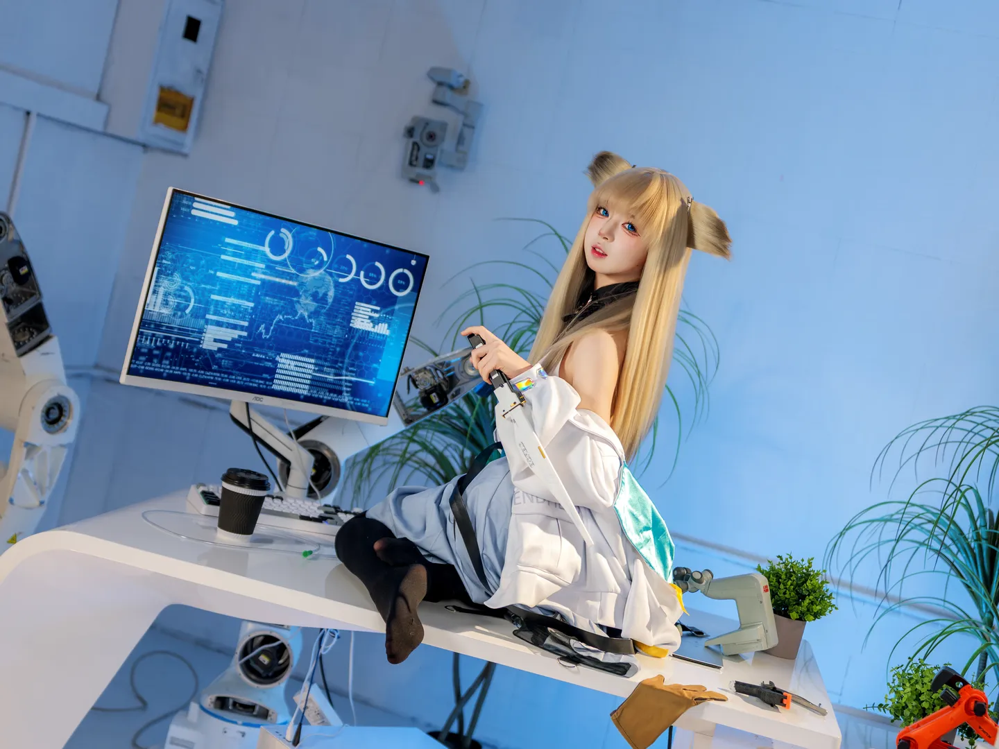 cosplay, Arknights: Endfield, Anime cosplay, Black tights outfit, Perlica cosplay - Image 9