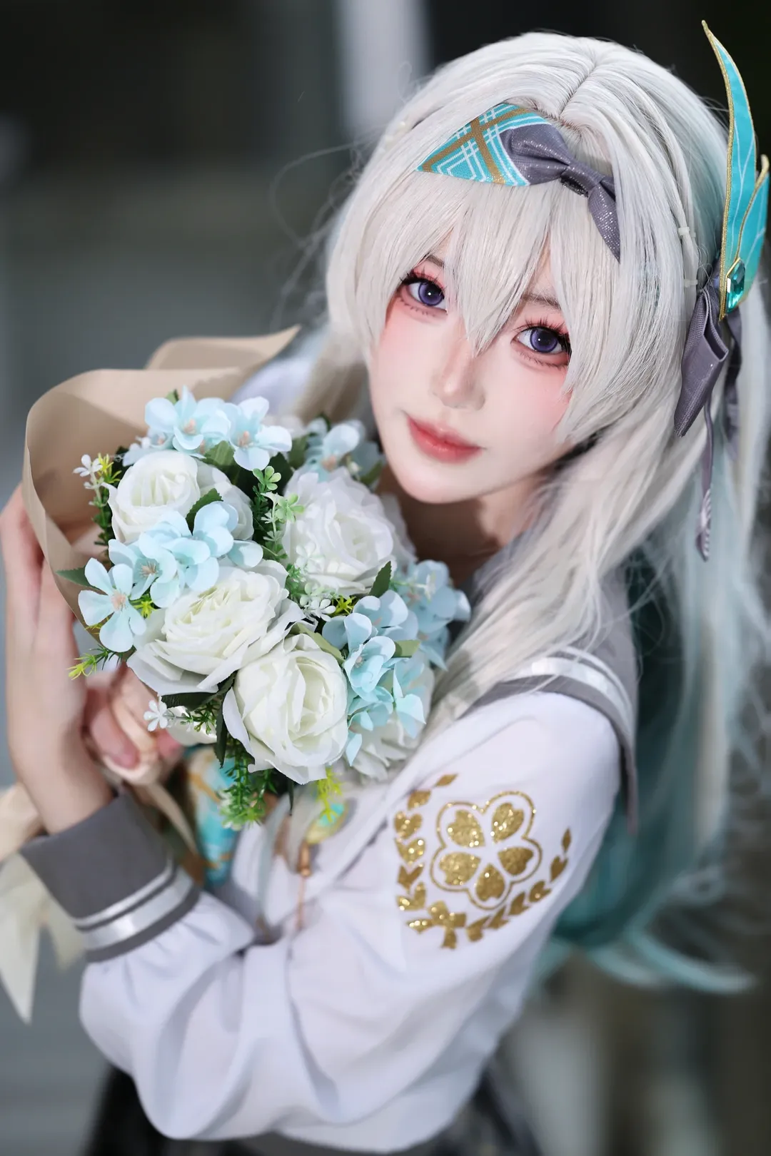 Anime-style photography, Honkai: Star Rail, Firefly cosplay, Spring Missive cosplay, Railway location shoot - Image 2