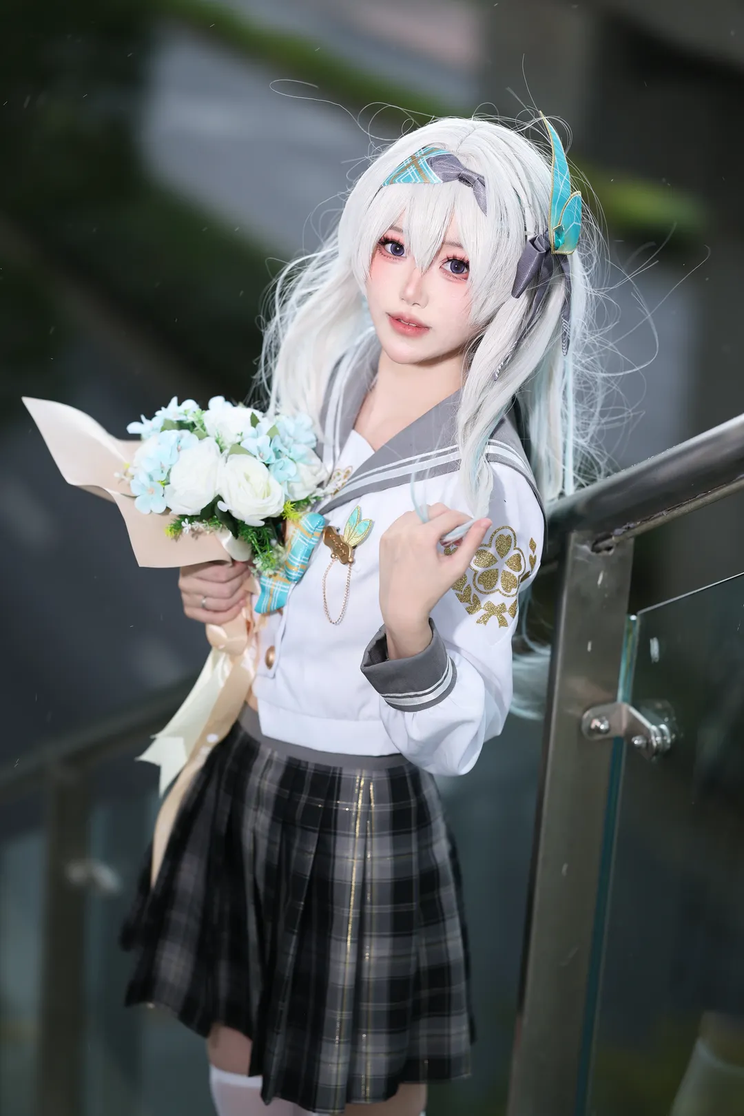 崩坏星穹铁道, 流萤cos, JK制服, cosplay摄影, 春日手信cos