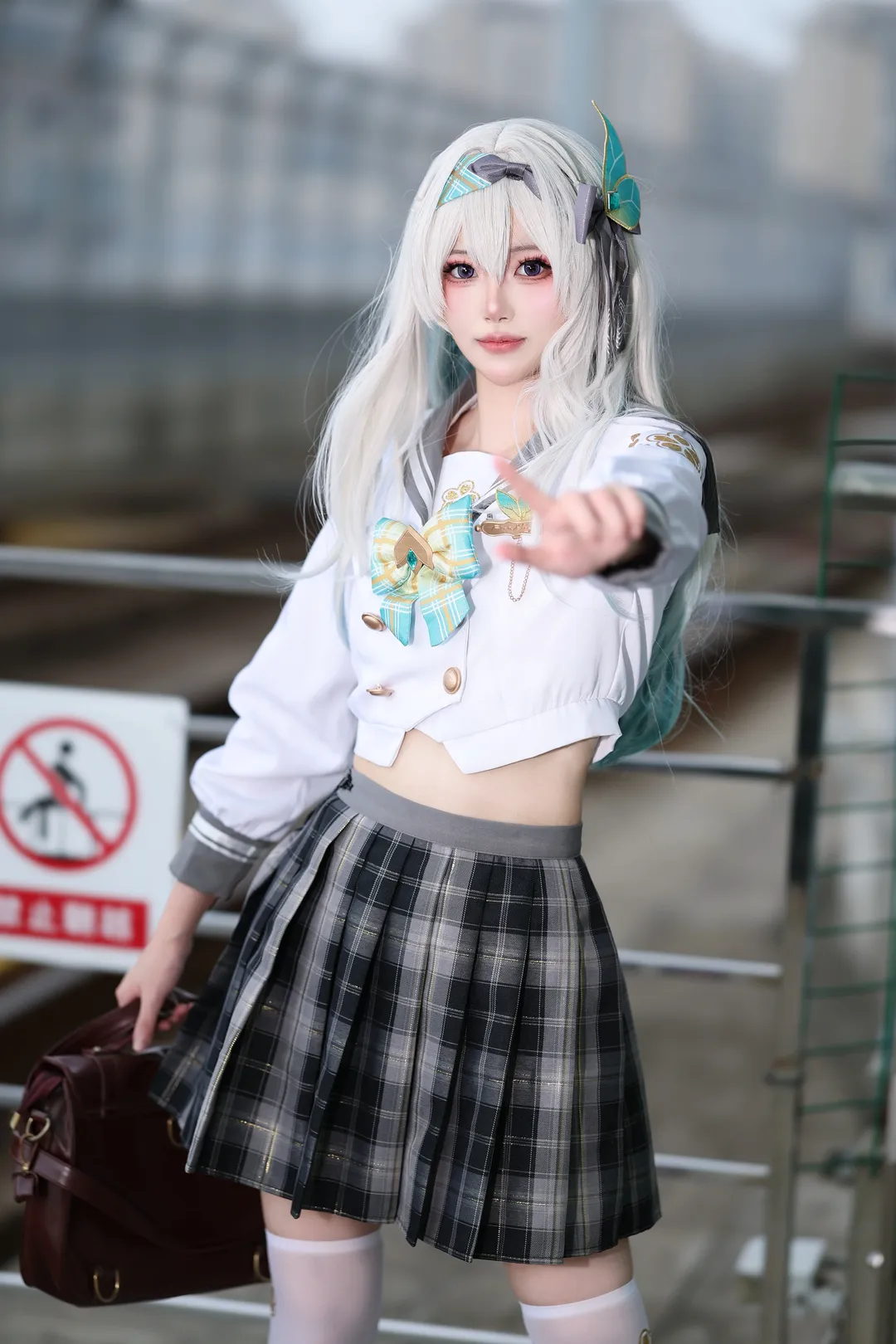 崩壊：スターレイル, ホタル コスプレ, JK制服, コスプレ撮影, 春の贈り物コスプレ - 3枚目