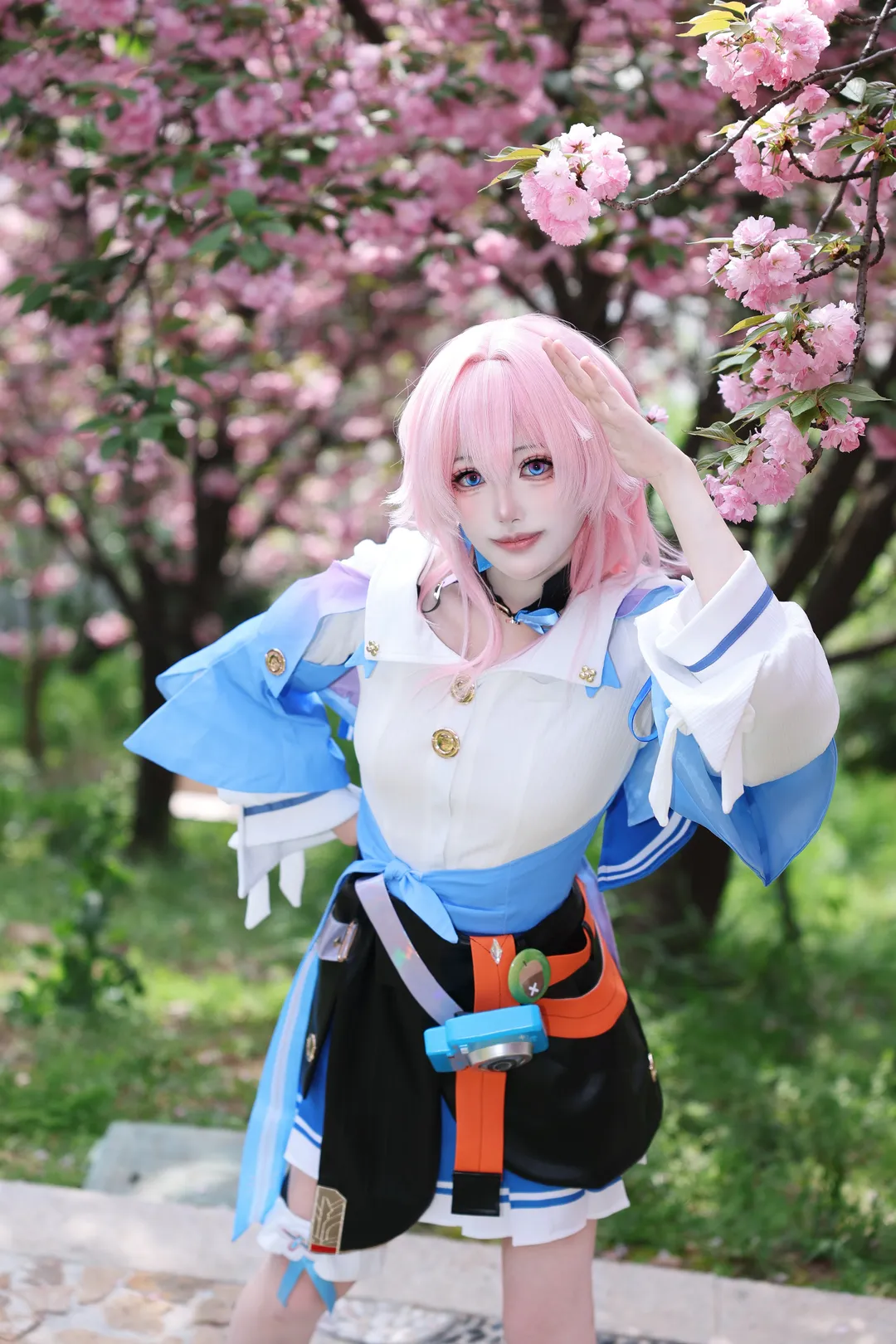 二次元摄影, 崩坏星穹铁道, 三月七cos, 樱花cos, 粉色系少女 - 第4张