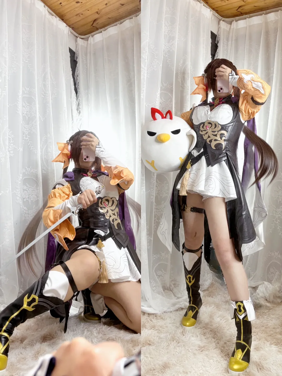 崩壊：スターレイル, 鏡越しの自撮り, コスプレ日常, 素裳 コスプレ, 素裳コスプレ - 1枚目