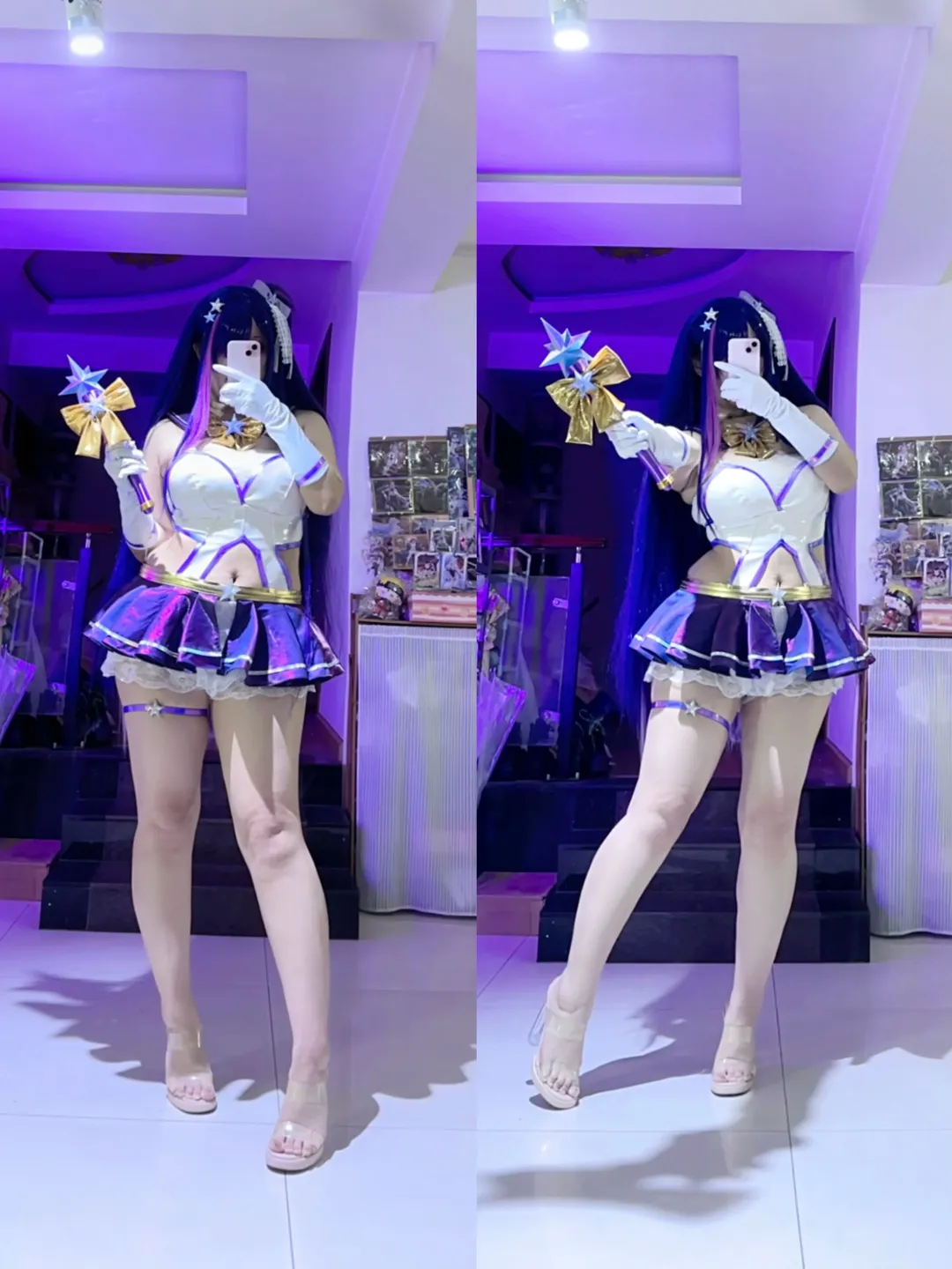 棕色尘埃2, 魔法少女装扮, cosplay对镜自拍, 帕莱特cos, 奇迹紫罗兰 - 第1张
