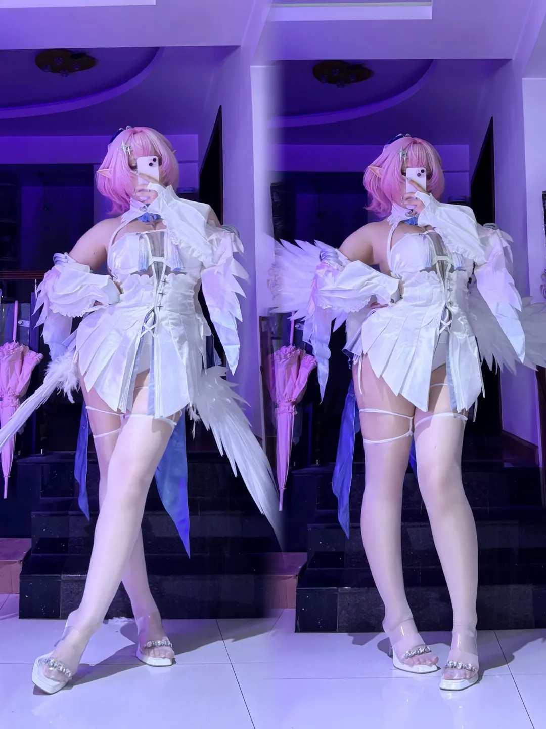绝区零, 二次元装扮, 白丝穿搭, cosplay试衣, 蕾米埃尔cos - 第1张