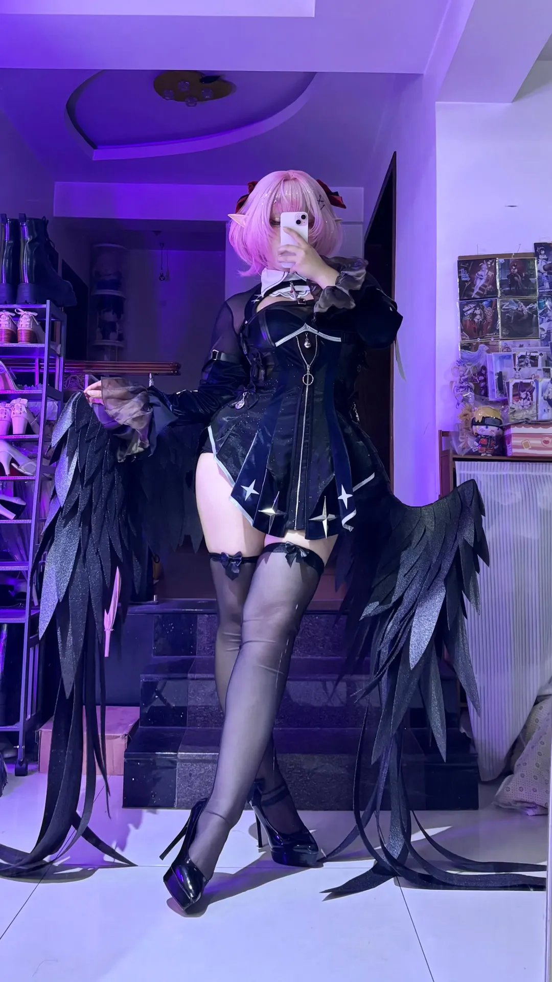 绝区零, Coser日常, 蕾米埃尔cos, cosplay穿搭分享, 黑白双子