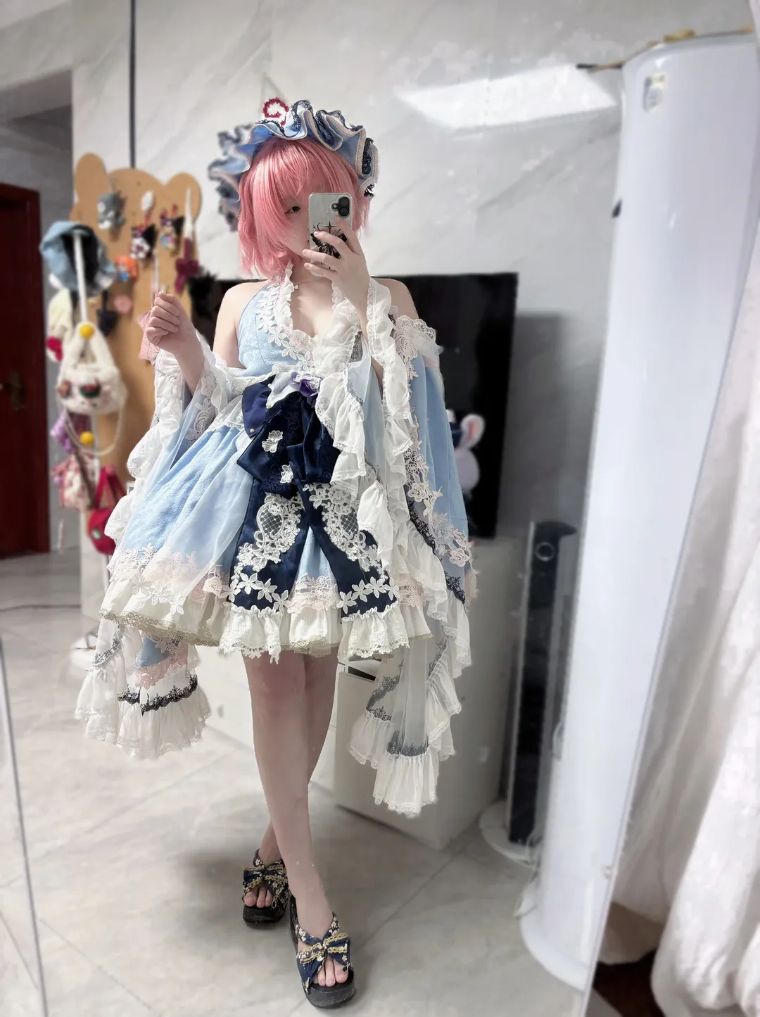 角色扮演, 东方project, 幽幽子cos, 对镜自拍, 华丽洋装 - 第2张
