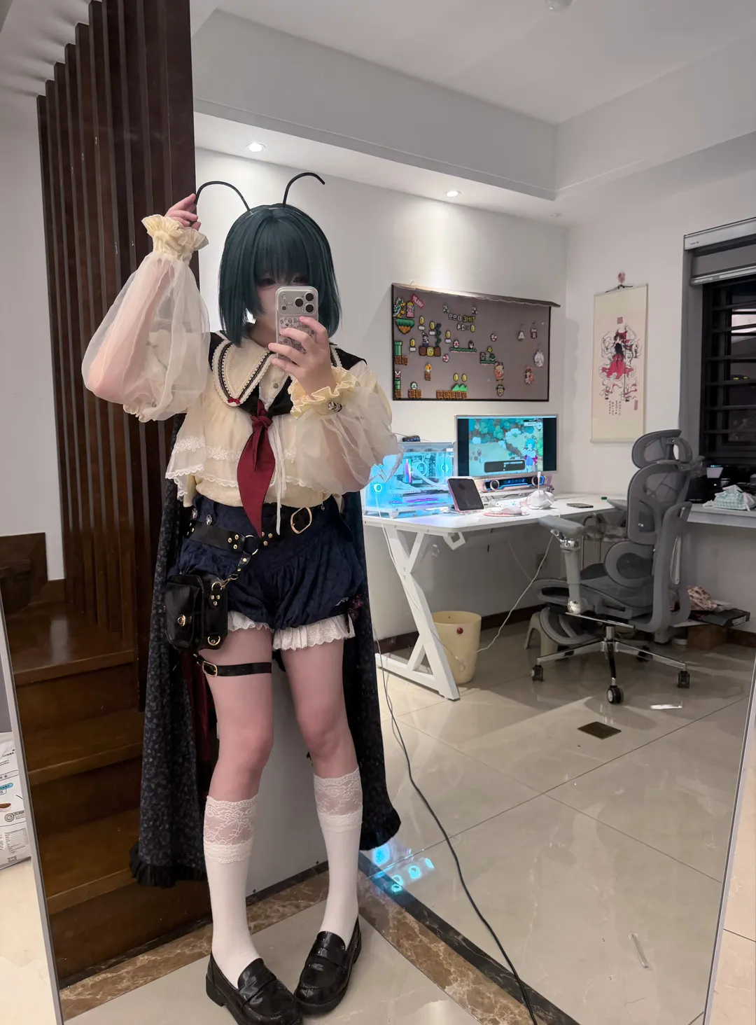 东方project, 二次元cosplay, 日常穿搭, 莉格露cos, 夜雀食堂