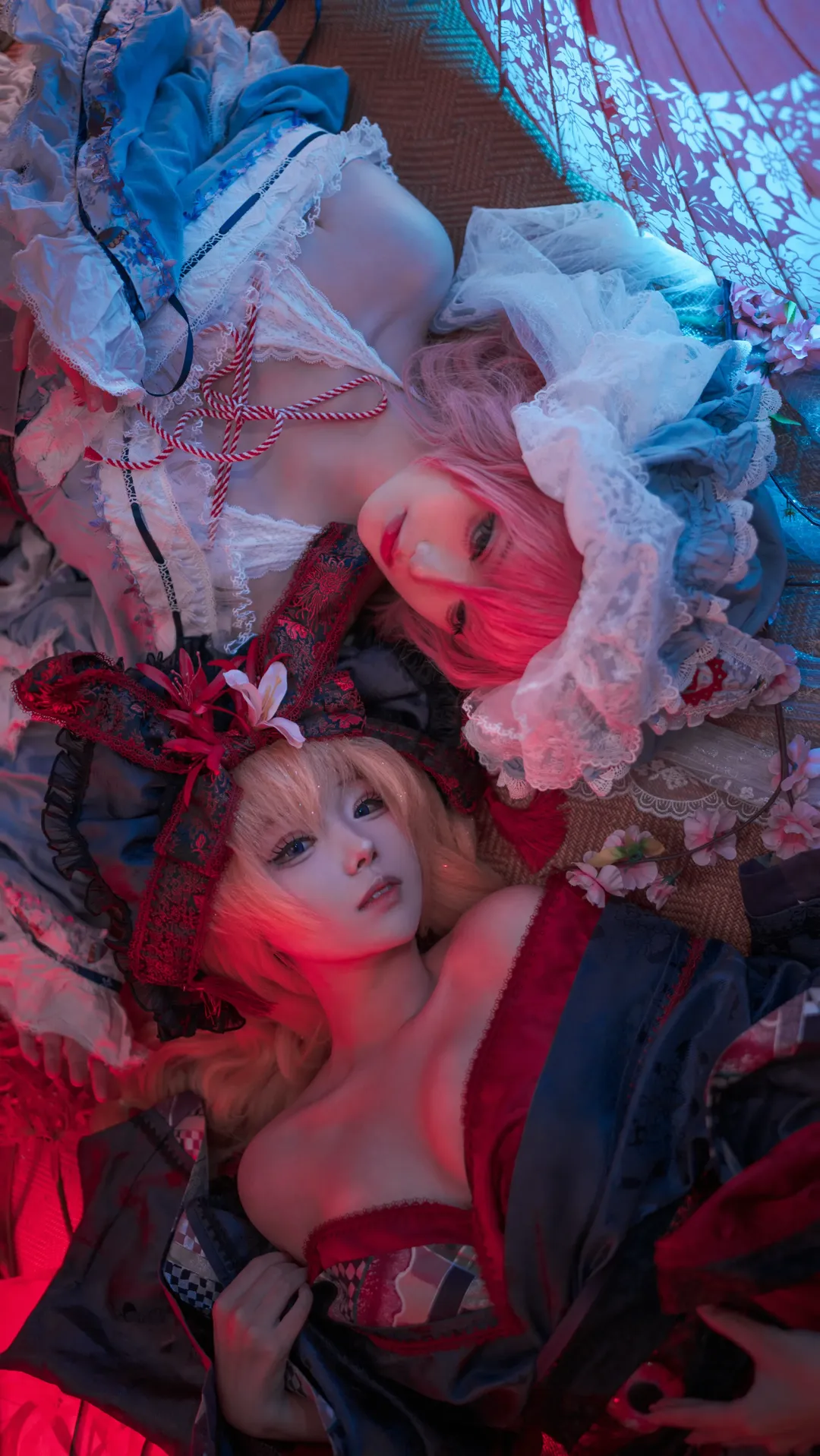 东方project, 双人cos, cosplay摄影, 八云紫cos, 红蓝光影 - 第1张