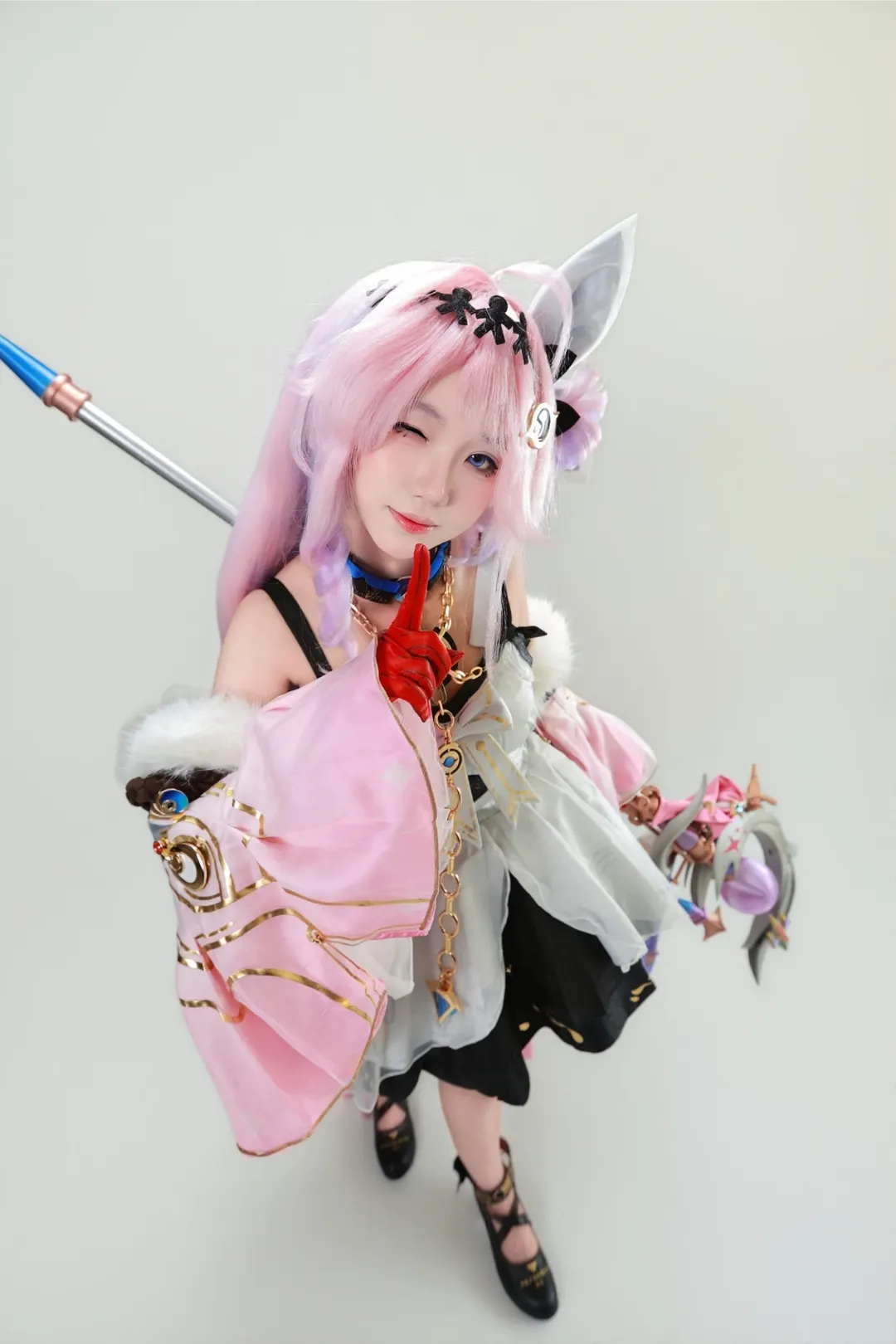 达妮娅cos, cosplay摄影, 奇幻装扮, 粉色兽耳, 可爱少女 - 第1张
