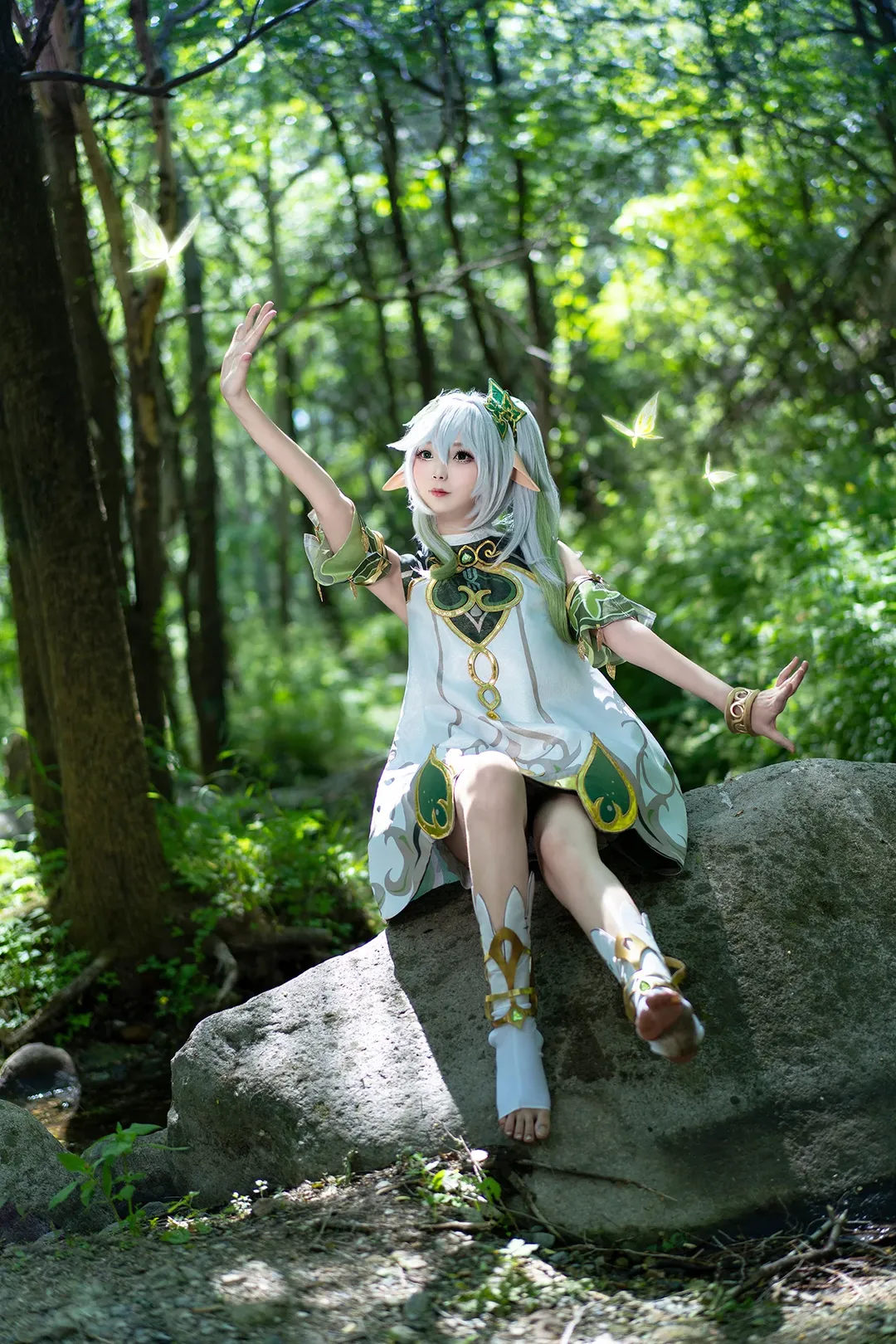 原神, 纳西妲cos, 精灵少女, 草神cosplay, 森林户外摄影 - 第1张
