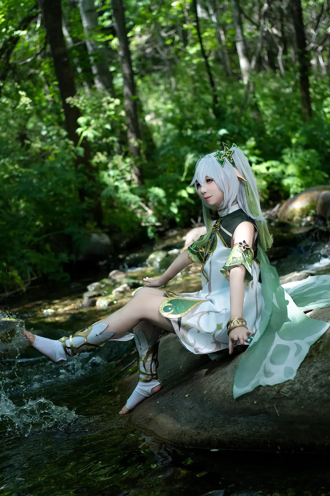 原神, 纳西妲cos, 精灵少女, 草神cosplay, 森林户外摄影 - 第8张