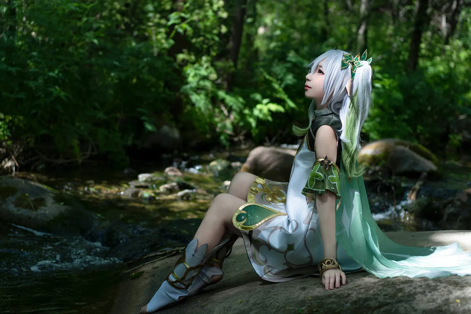 原神, 纳西妲cos, 精灵少女, 草神cosplay, 森林户外摄影 - 第9张
