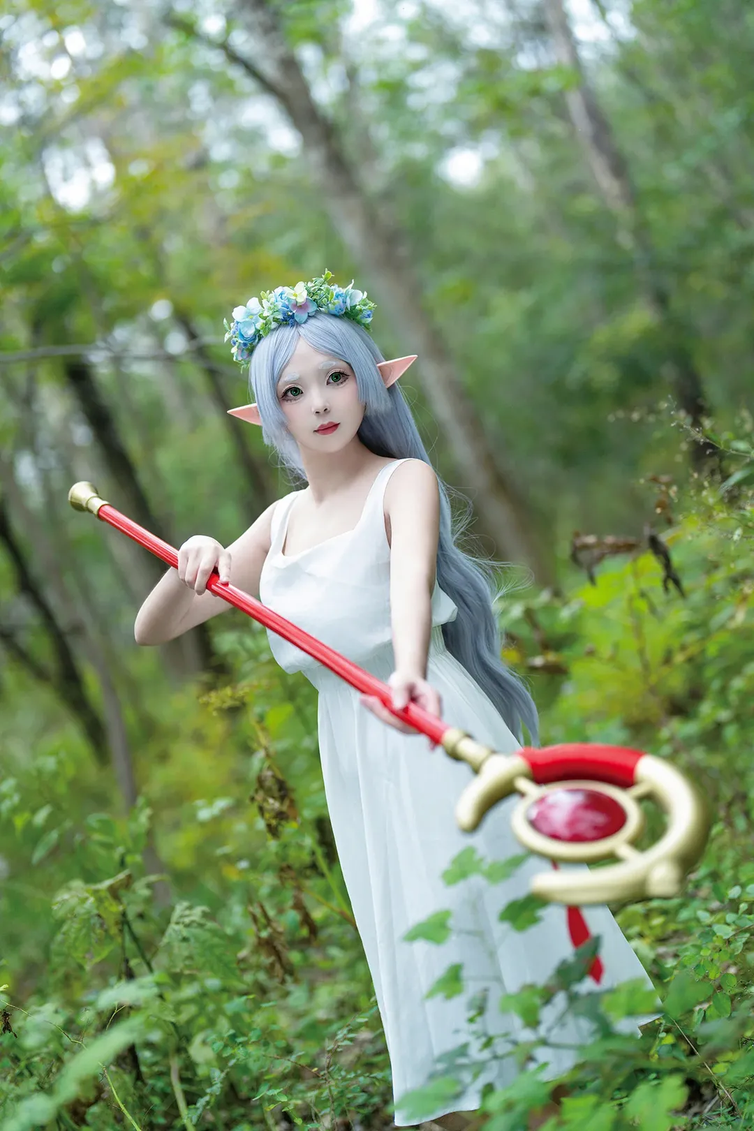Forest photography, Cosplay photoshoot, Frieren: Beyond Journey's End, Frieren cosplay, Elf ear wig - Image 1