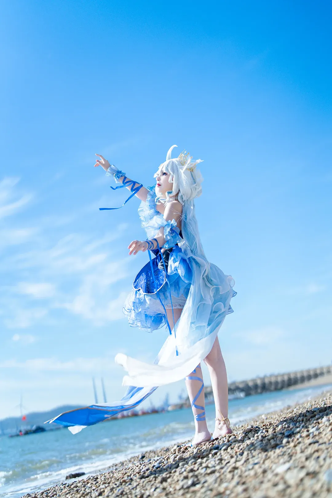 原神, 海辺の写真, フリーナ コスプレ, コスプレ日常, 原神コスプレ - 1枚目