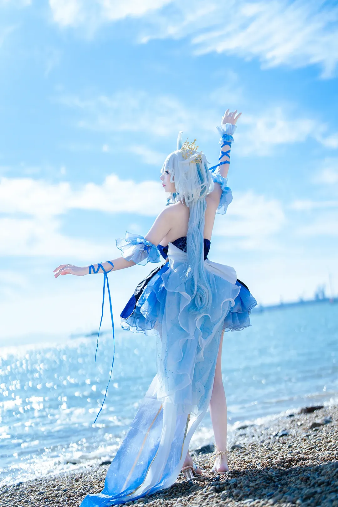 原神, 海边摄影, 芙宁娜cos, cosplay日常, 原神cosplay